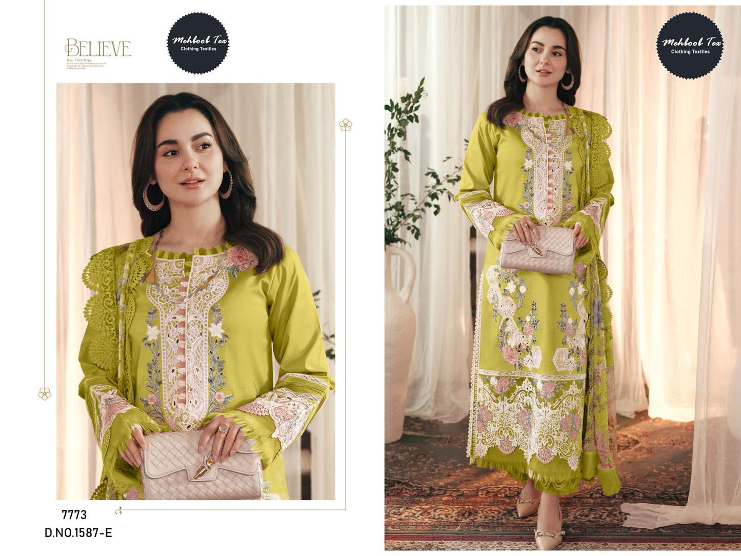 1587-E Mehboob Tex Viscose Pakistani Salwar Suits
