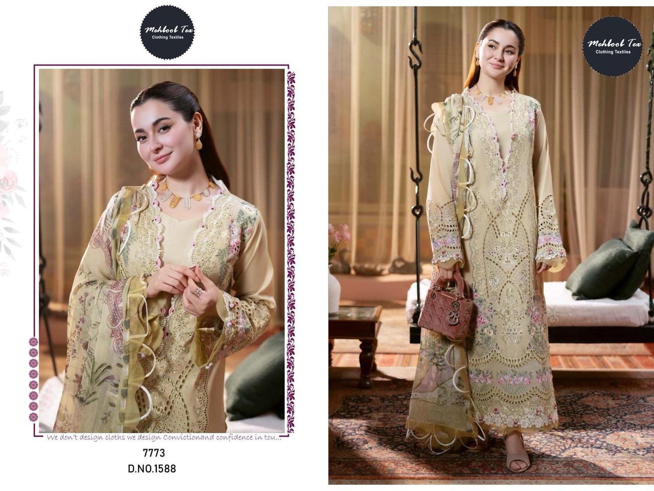 1588 Mehboob Tex Embroidery Pakistani Salwar Suits