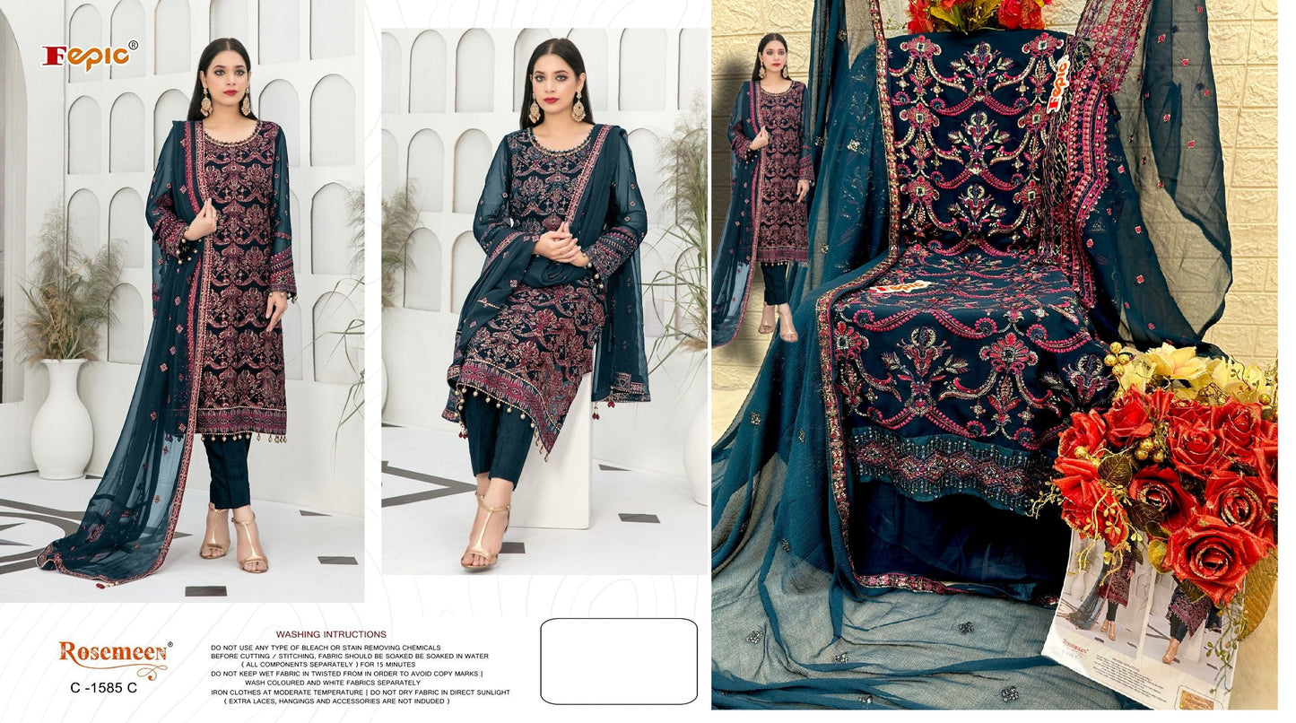 C-1585-C Fepic Pakistani Salwar Suits