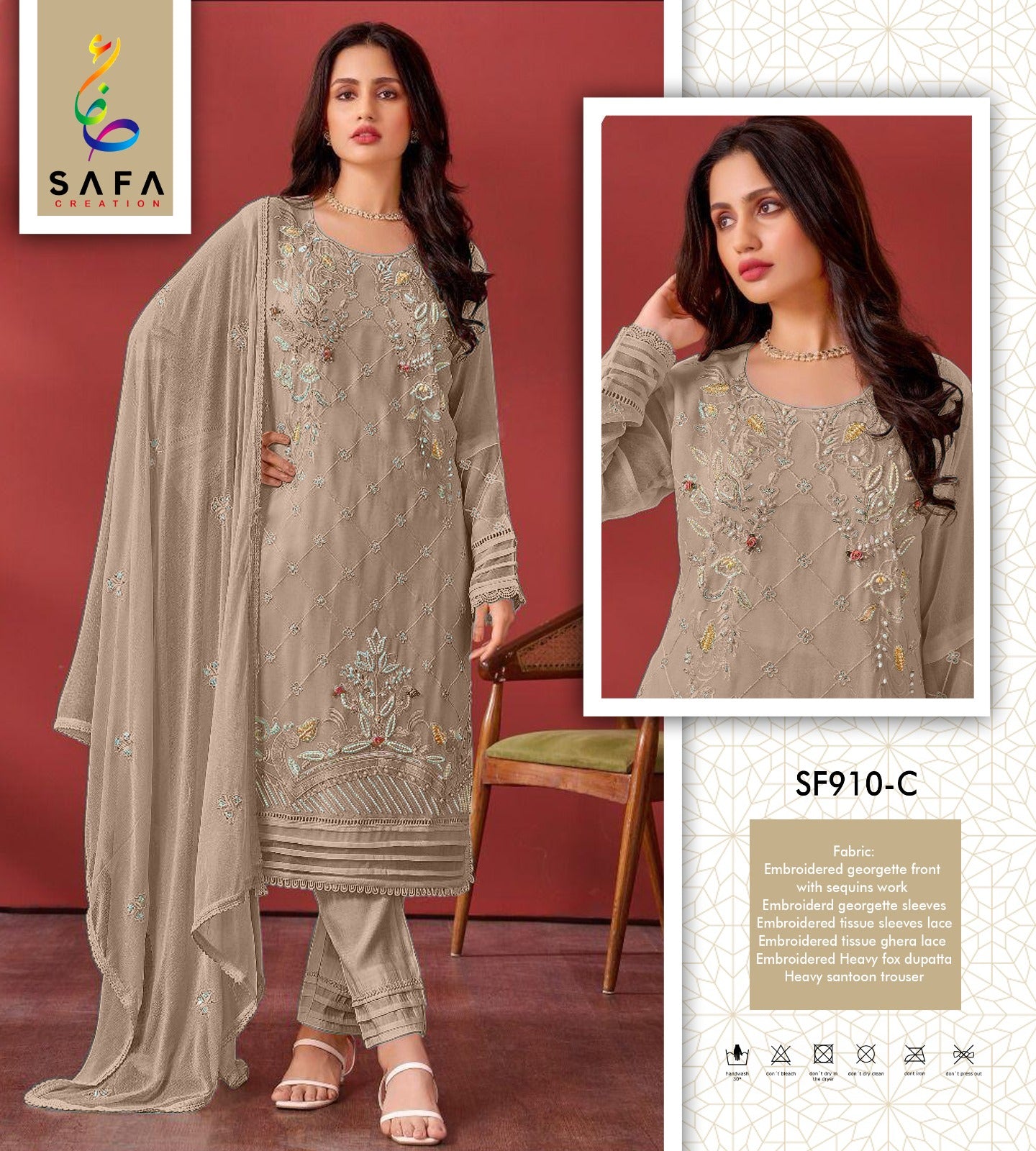 910C Safa Creation Pakistani Salwar Suits