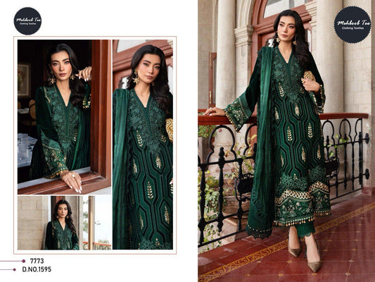 1595 Mehboob Tex Embroidery Pakistani Readymade Suits