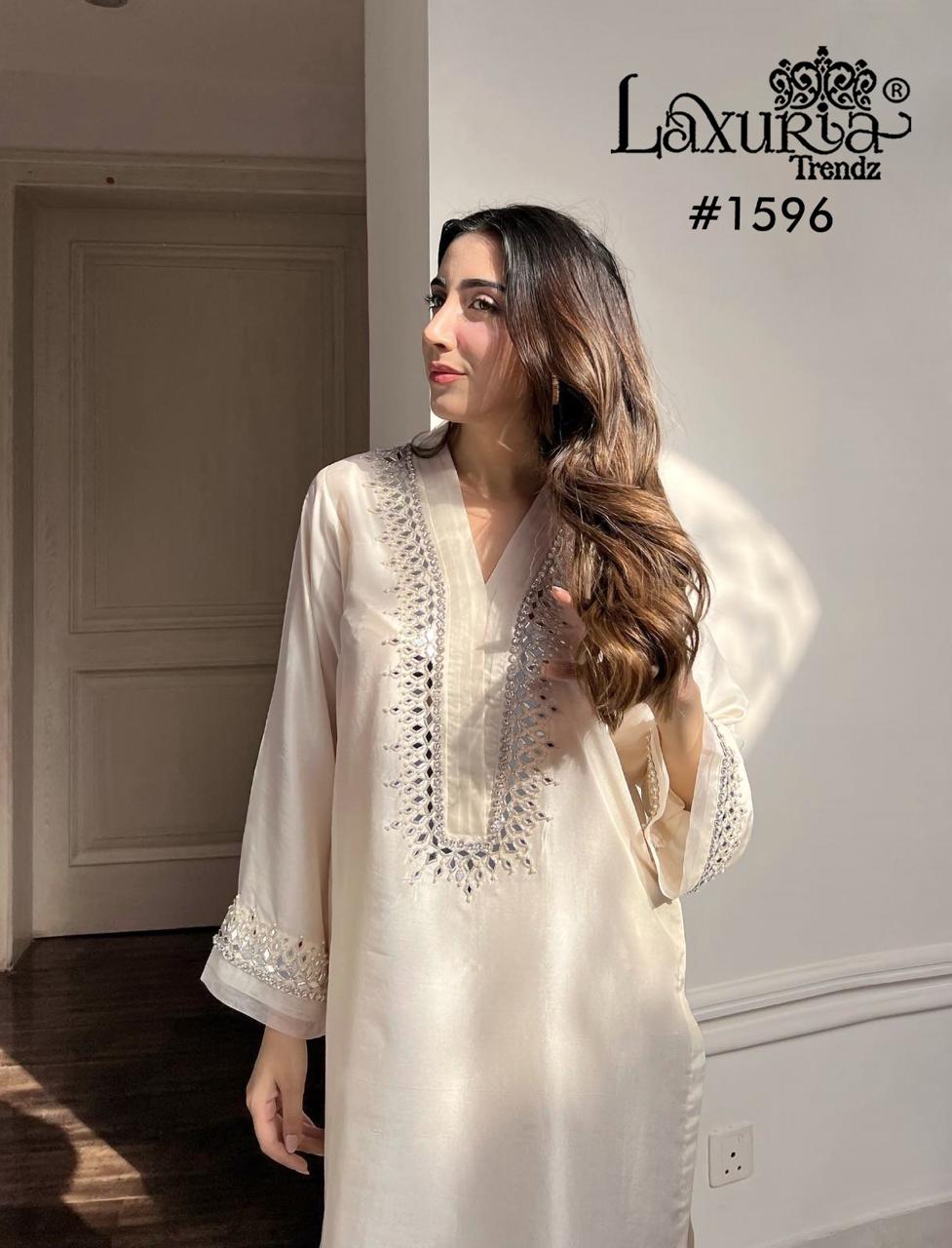 1596 Laxuria Trendz Satin Co Ord Set