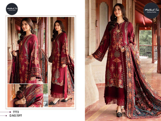 1597 Mehboob Tex Embroidery Pakistani Readymade Suits