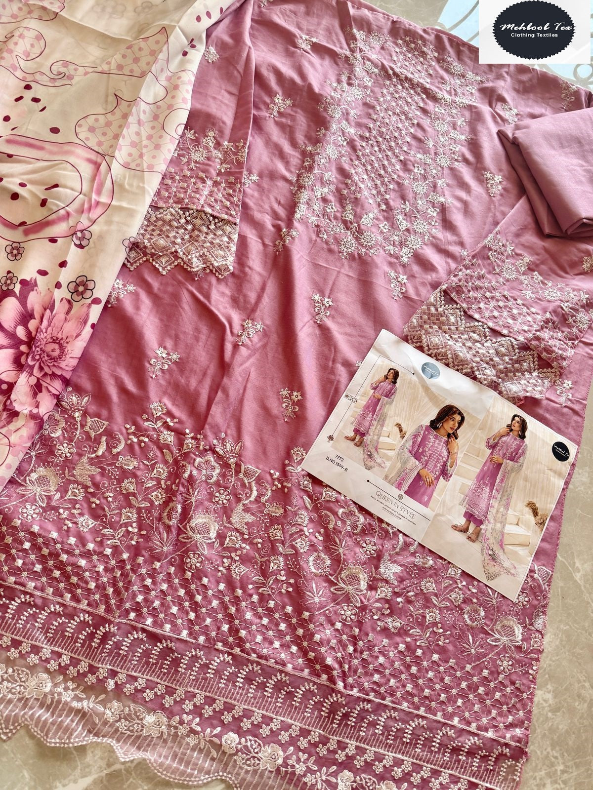 1599 B Mehboob Tex Viscose Cambric Pakistani Salwar Suits