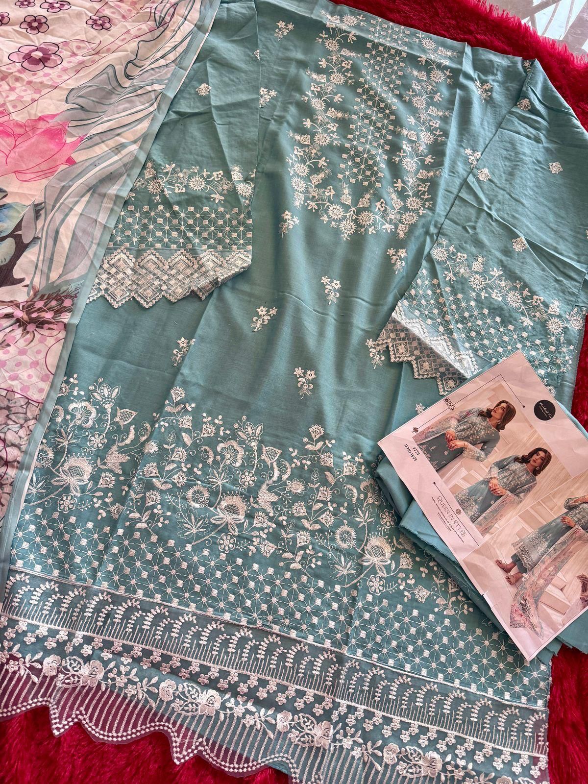 1599 Mehboob Tex Viscose Cambric Pakistani Salwar Suits