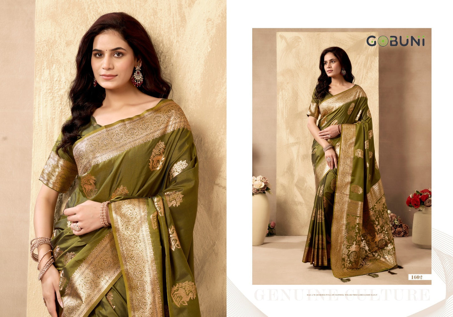 1602 Sabyasachi Gobuni Silk Sarees