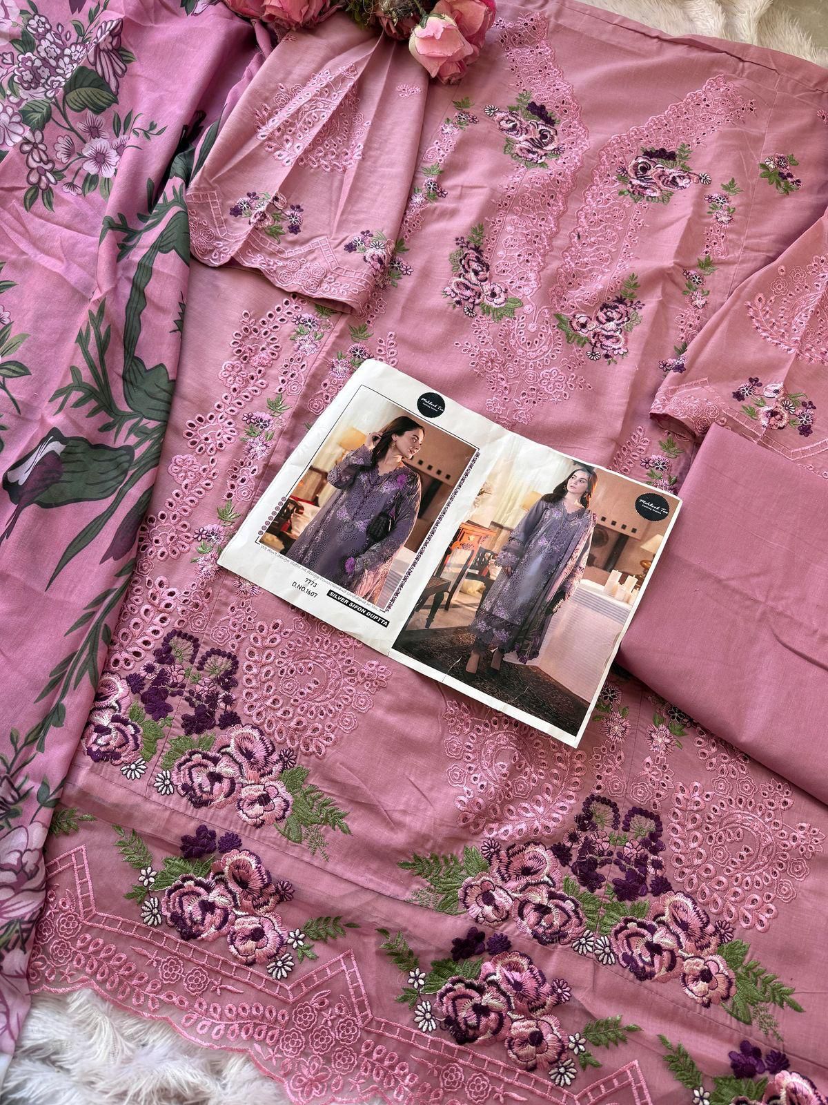 1607 Mehboob Tex Viscose Cambric Pakistani Salwar Suits