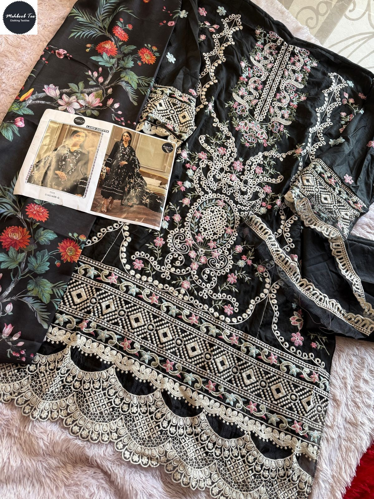 1608D Mehboob Tex Pure Viscose Pakistani Salwar Suits