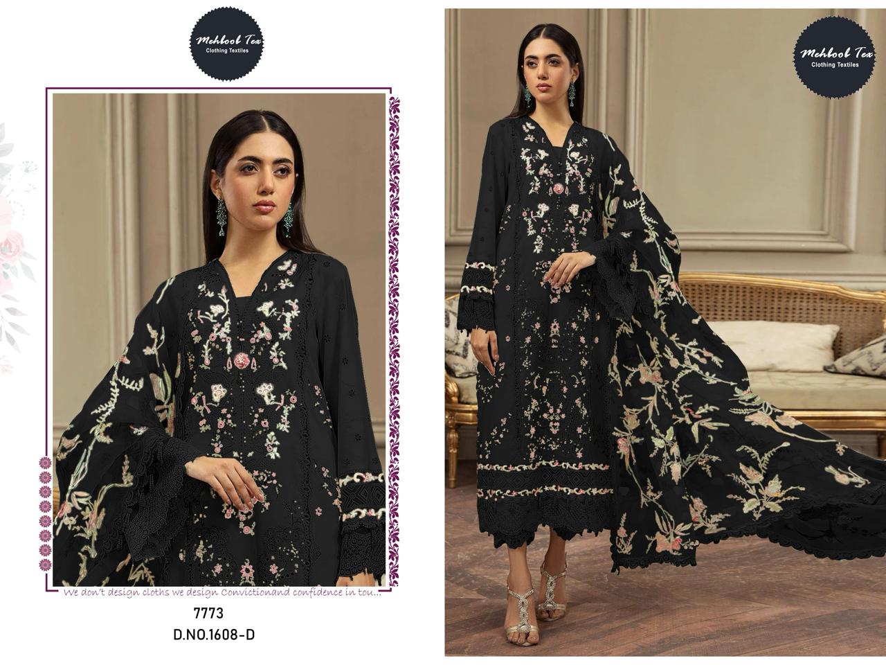 1608D Mehboob Tex Pure Viscose Pakistani Salwar Suits