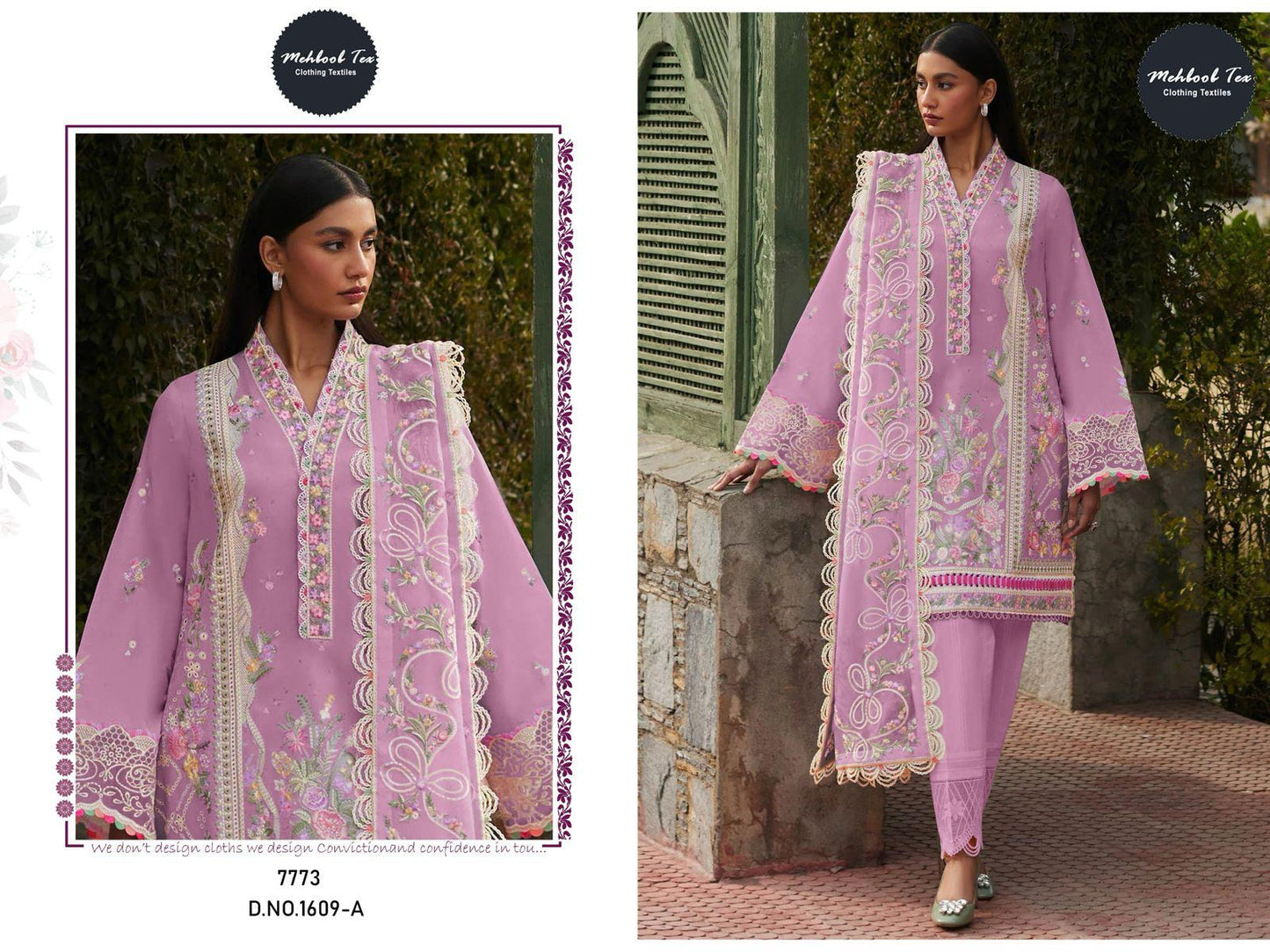 1609-A Mehboob Tex Pure Viscose Pakistani Salwar Suits
