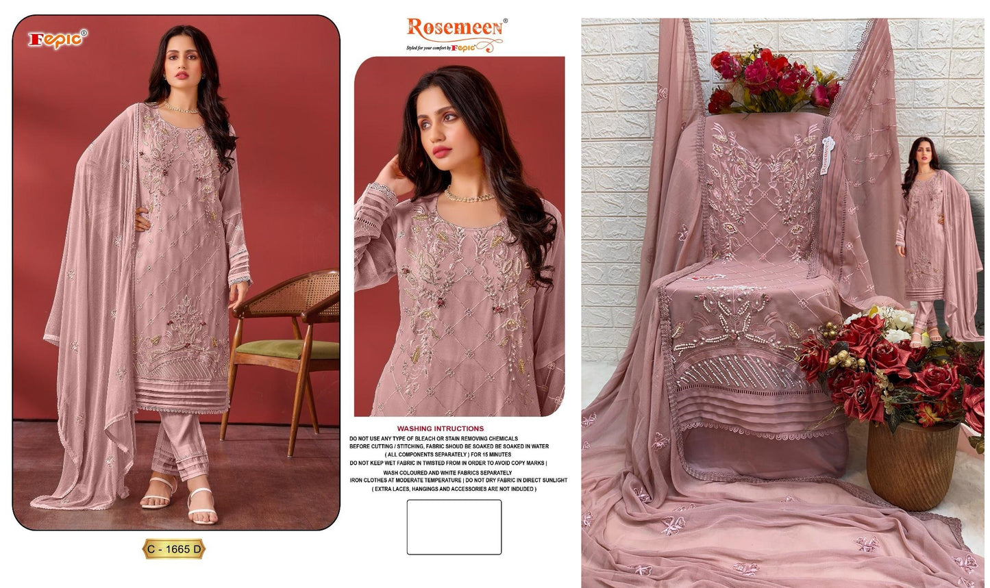 C-1665-D Fepic Pakistani Salwar Suits
