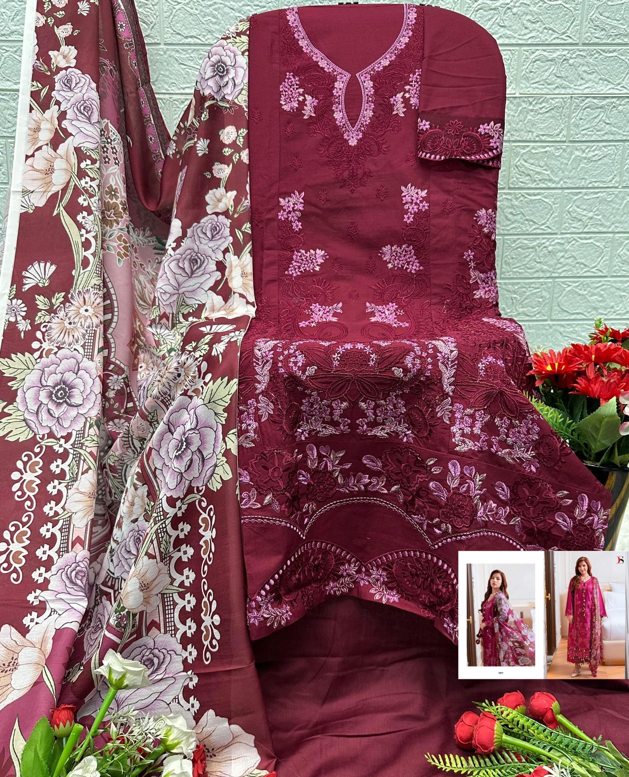 1611 Ombre Starlet Deepsy Pure Cotton Pakistani Salwar Suits