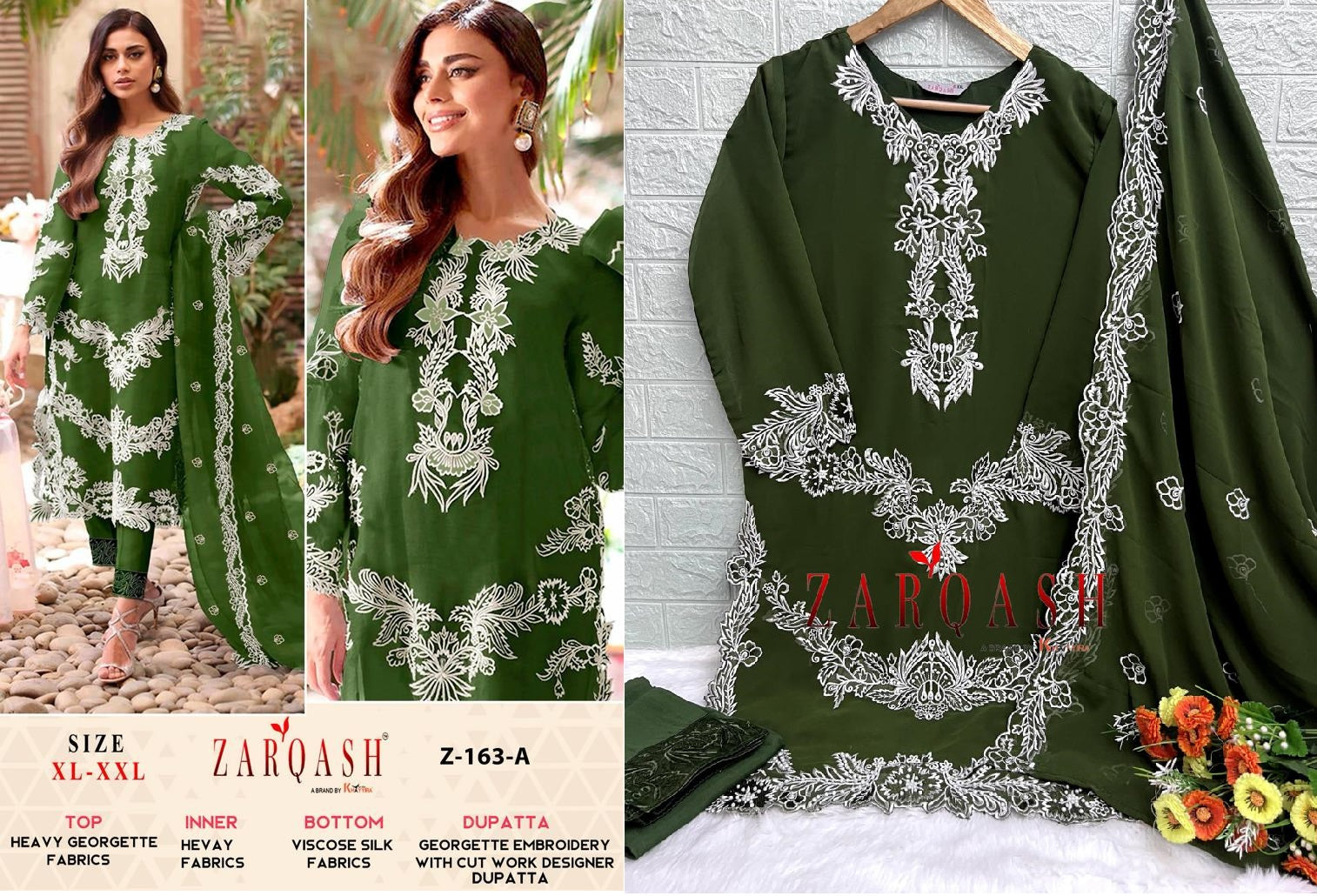 Z-163A Zarqash Pakistani Readymade Suits