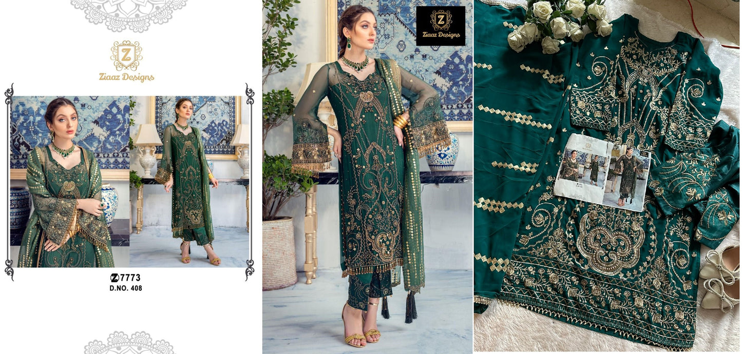 408 Ziaaz Designs Pakistani Salwar Suits