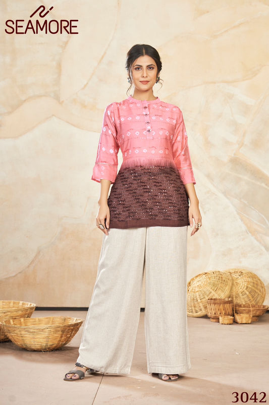 3042 Kalgi Seamore Short Kurti