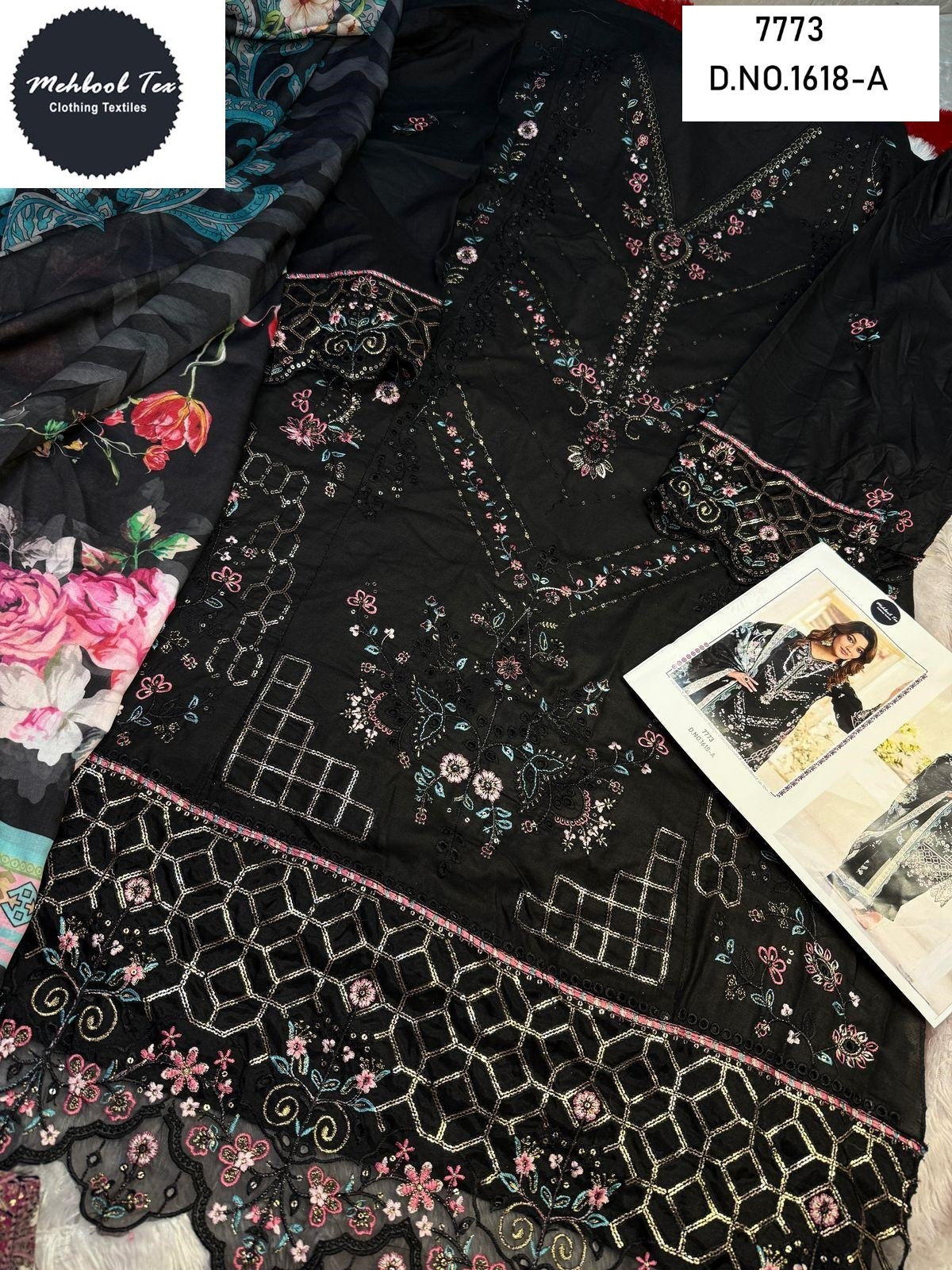 1618 A Ombre Lawn Collection 2025 Vol 7 Mehboob Tex Embroidery Pakistani Salwar Suits