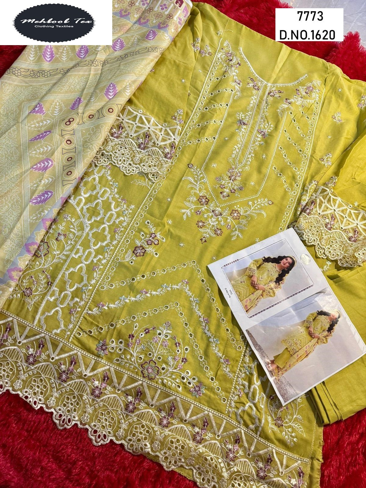 1620 Mehboob Tex Embroidery Pakistani Salwar Suits