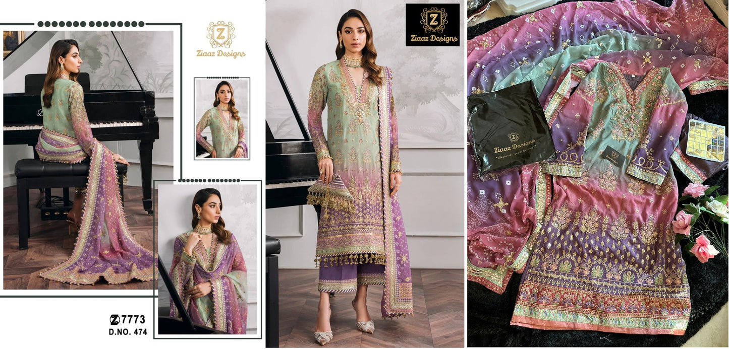 474 Ziaaz Designs Pakistani Salwar Suits