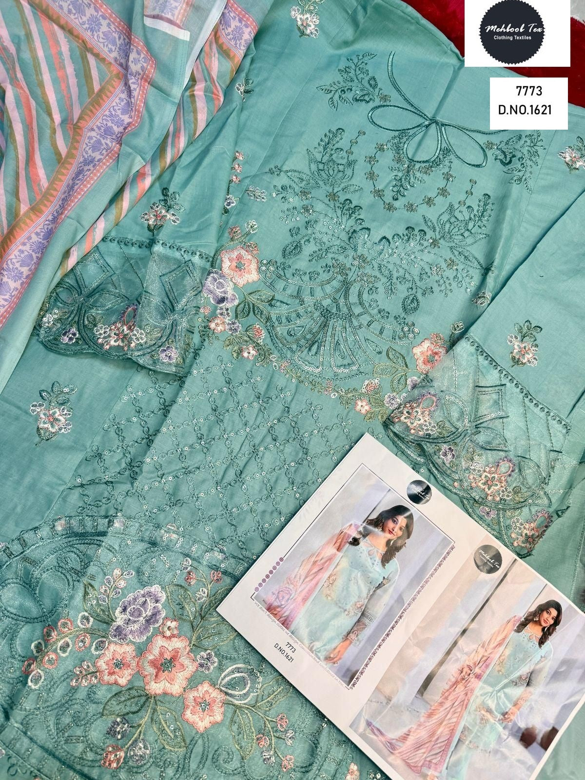 1621 Mehboob Tex Embroidery Pakistani Salwar Suits