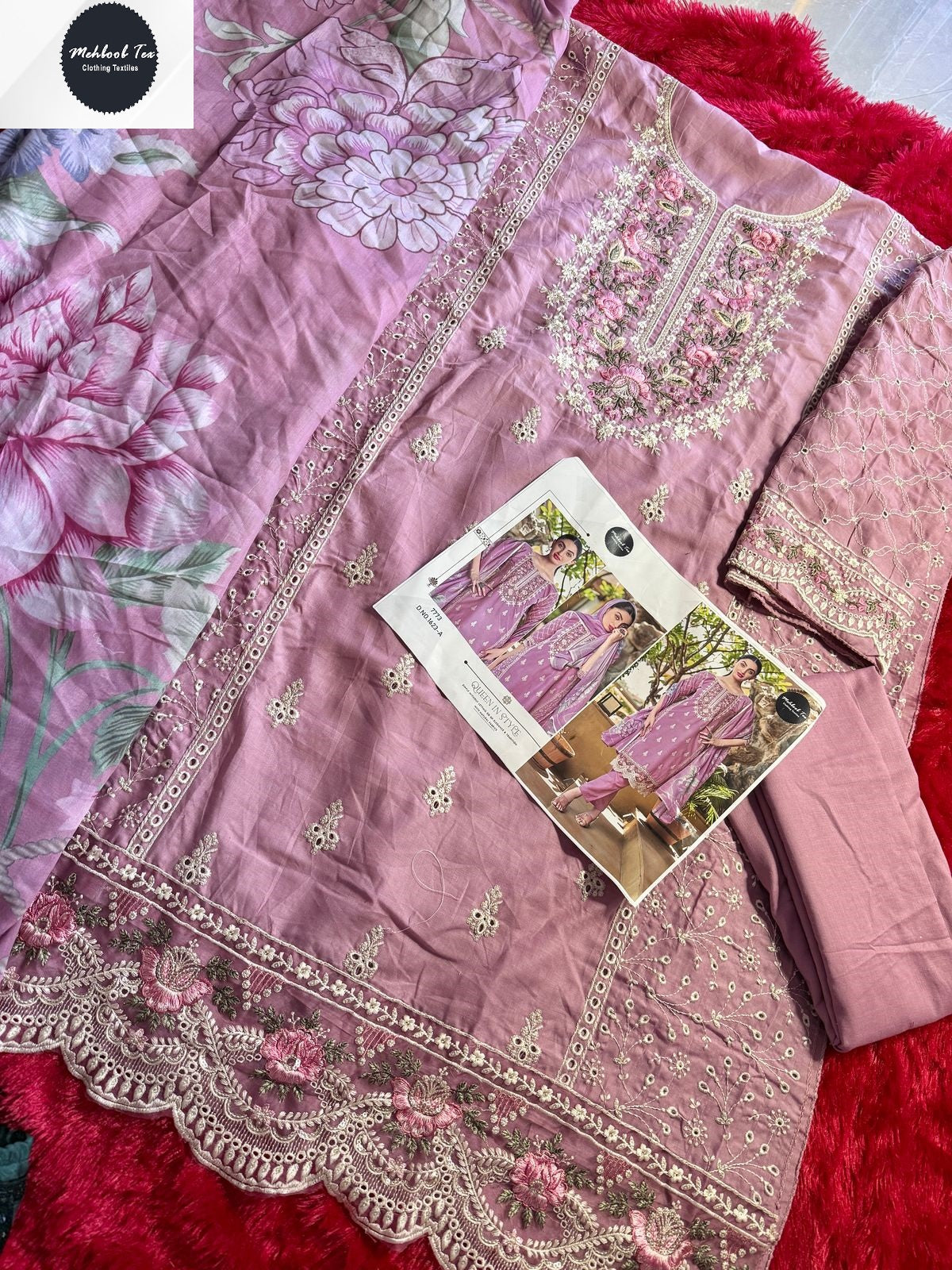 1623 A Mehboob Tex Embroidery Pakistani Salwar Suits