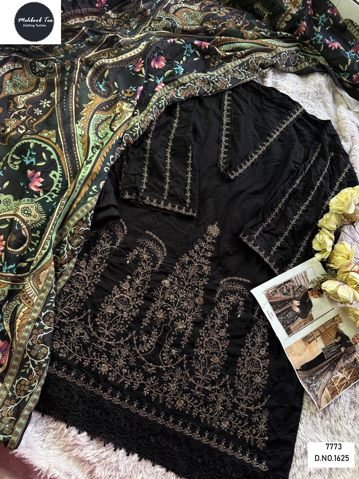 1625 Mehboob Tex Embroidery Pakistani Salwar Suits