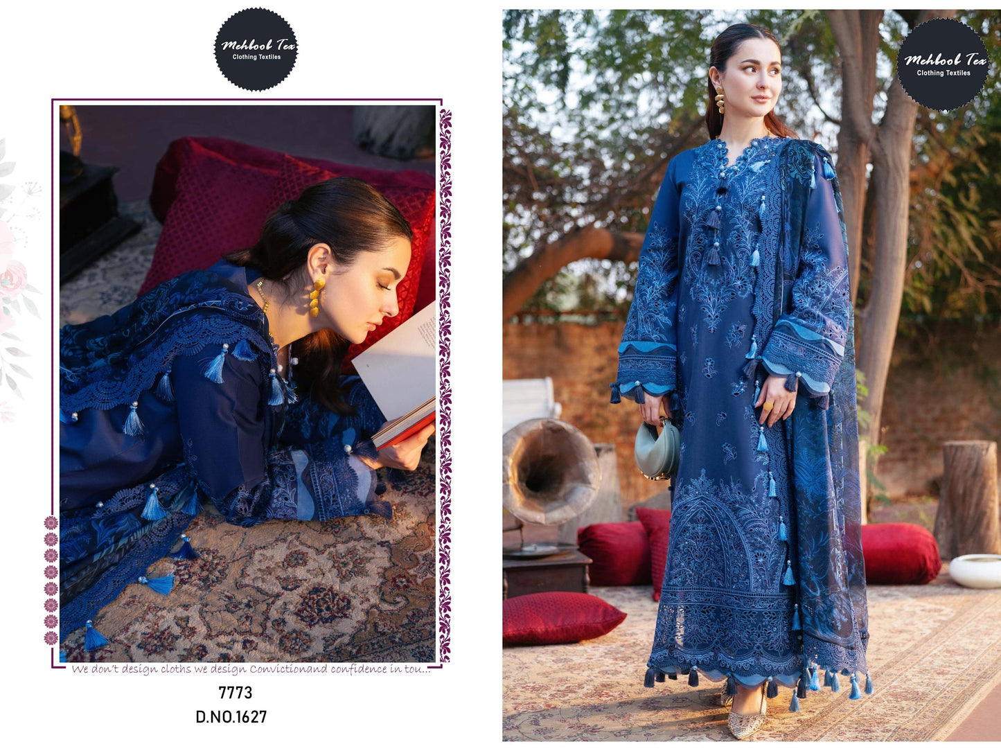 1627 Mehboob Tex Embroidery Pakistani Salwar Suits