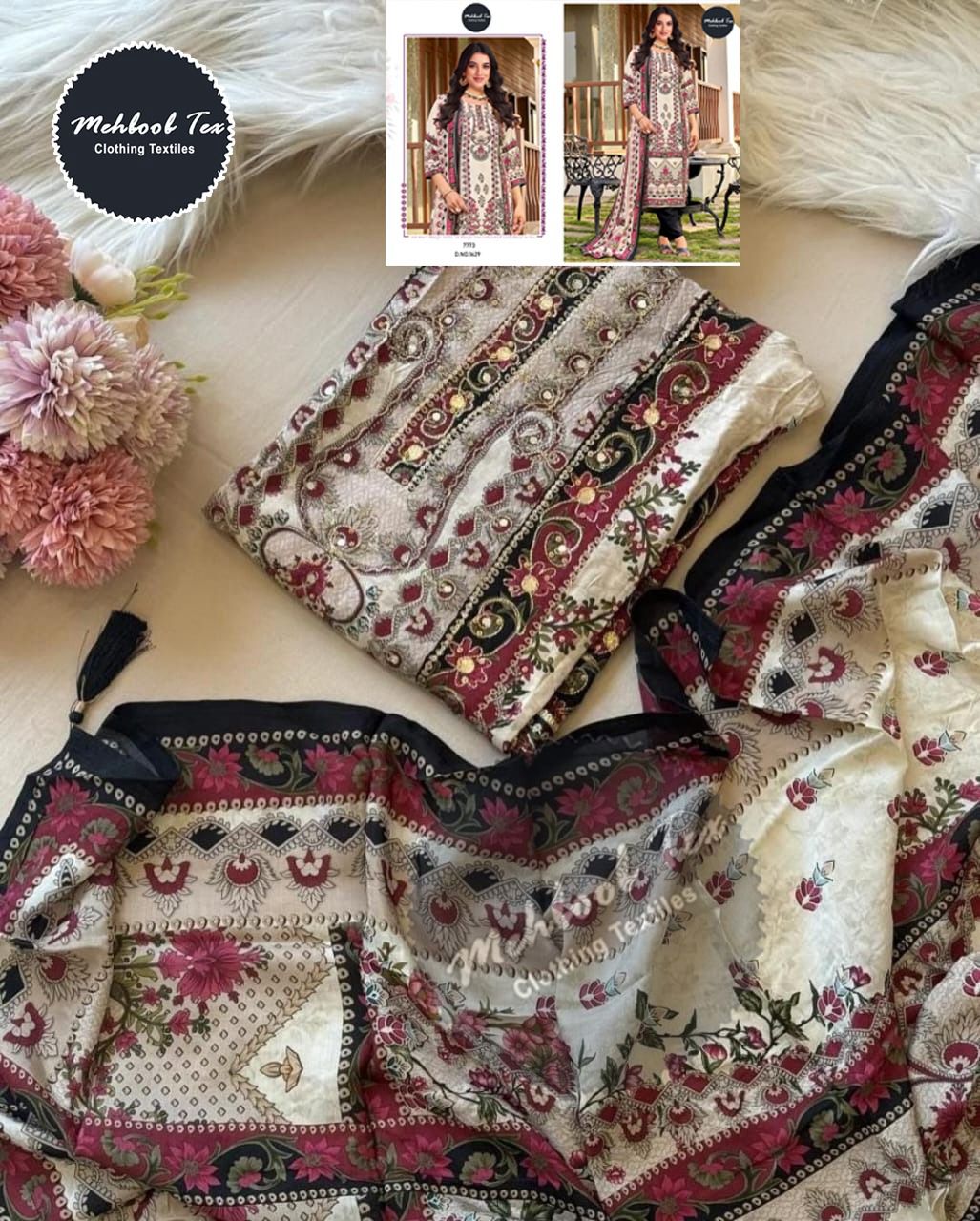 1629 Mehboob Tex Printed Pakistani Salwar Suits