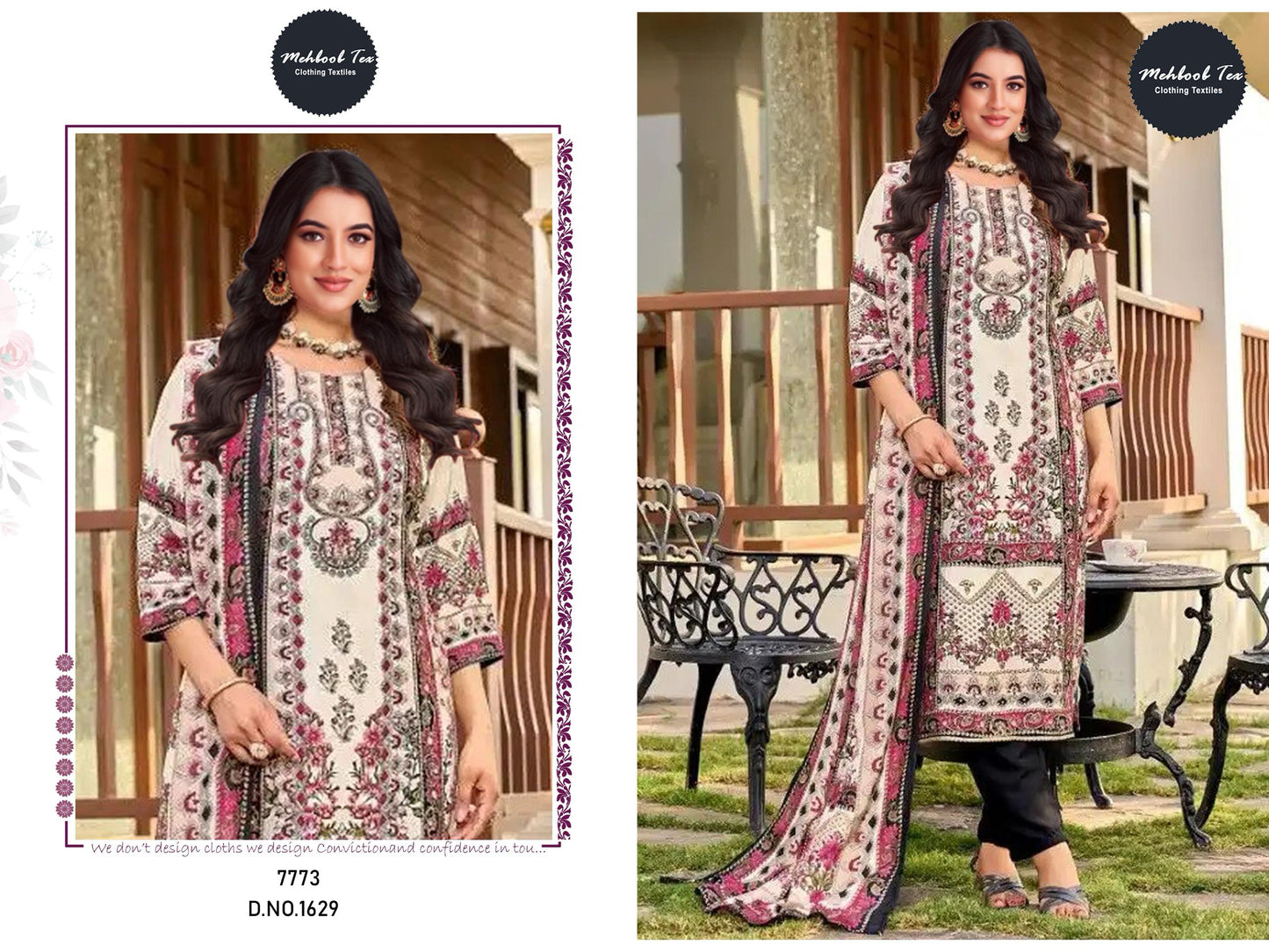 1629 Mehboob Tex Printed Pakistani Salwar Suits