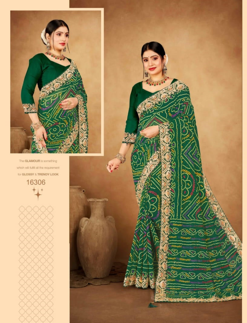 16306 Swarna Jalnidhi Georgette Sarees