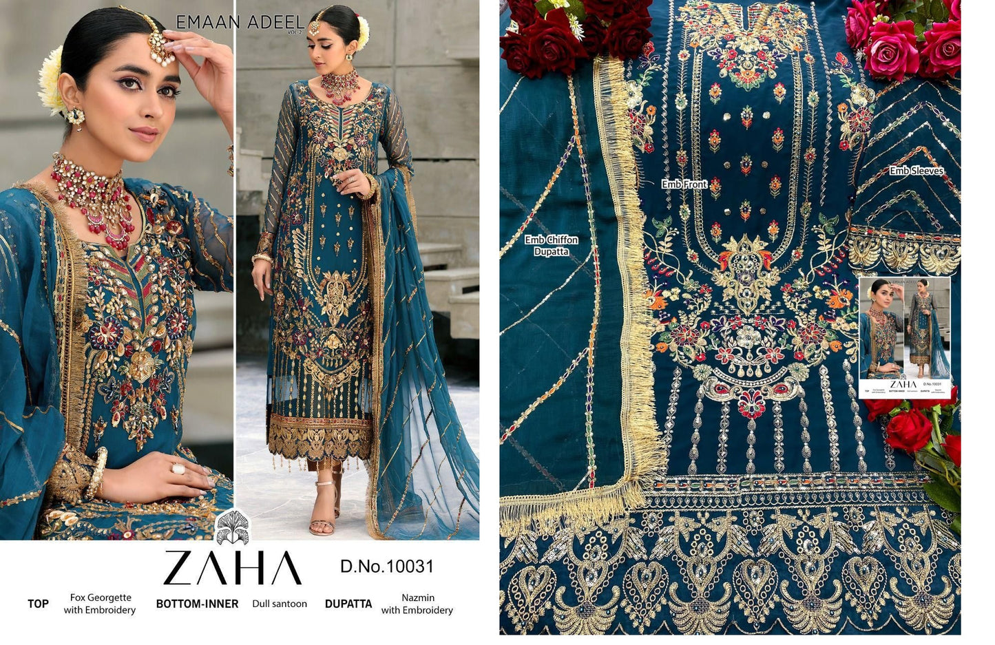 10031 Zaha Pakistani Salwar Suits