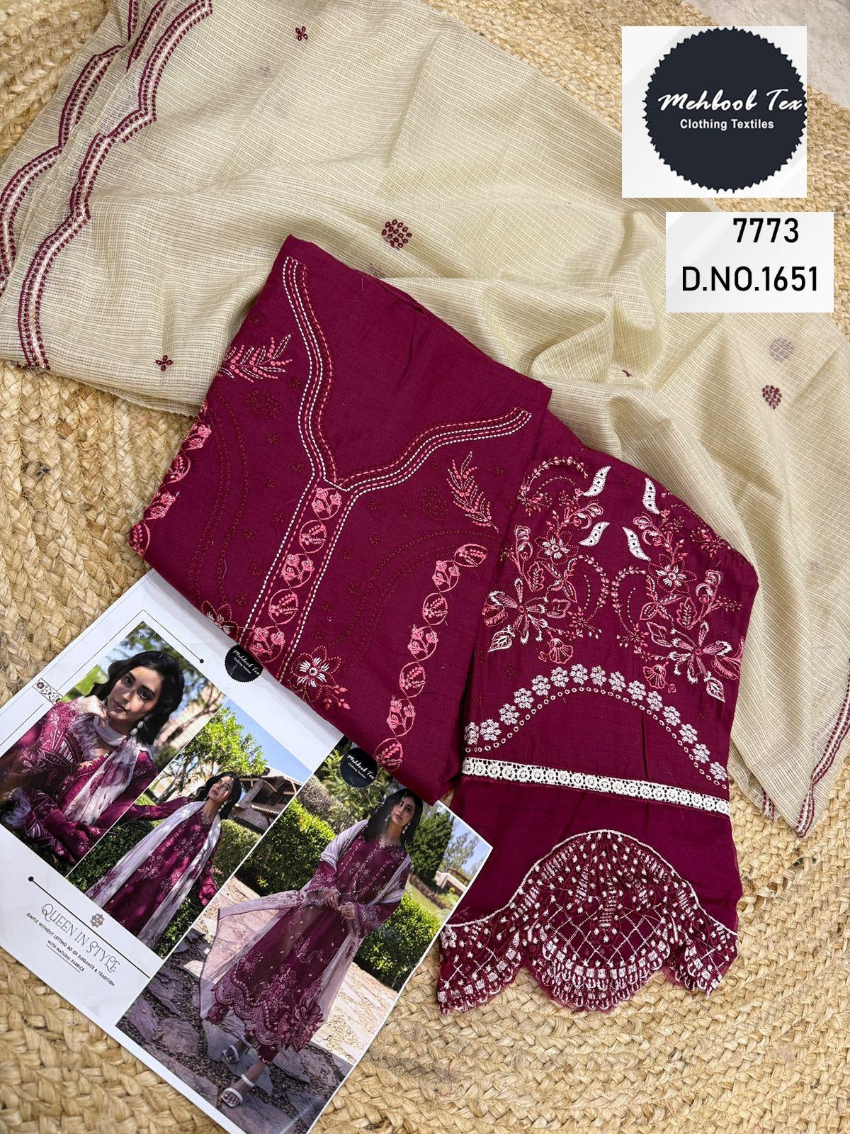 1651 Mehboob Tex Embroidery Pakistani Salwar Suits