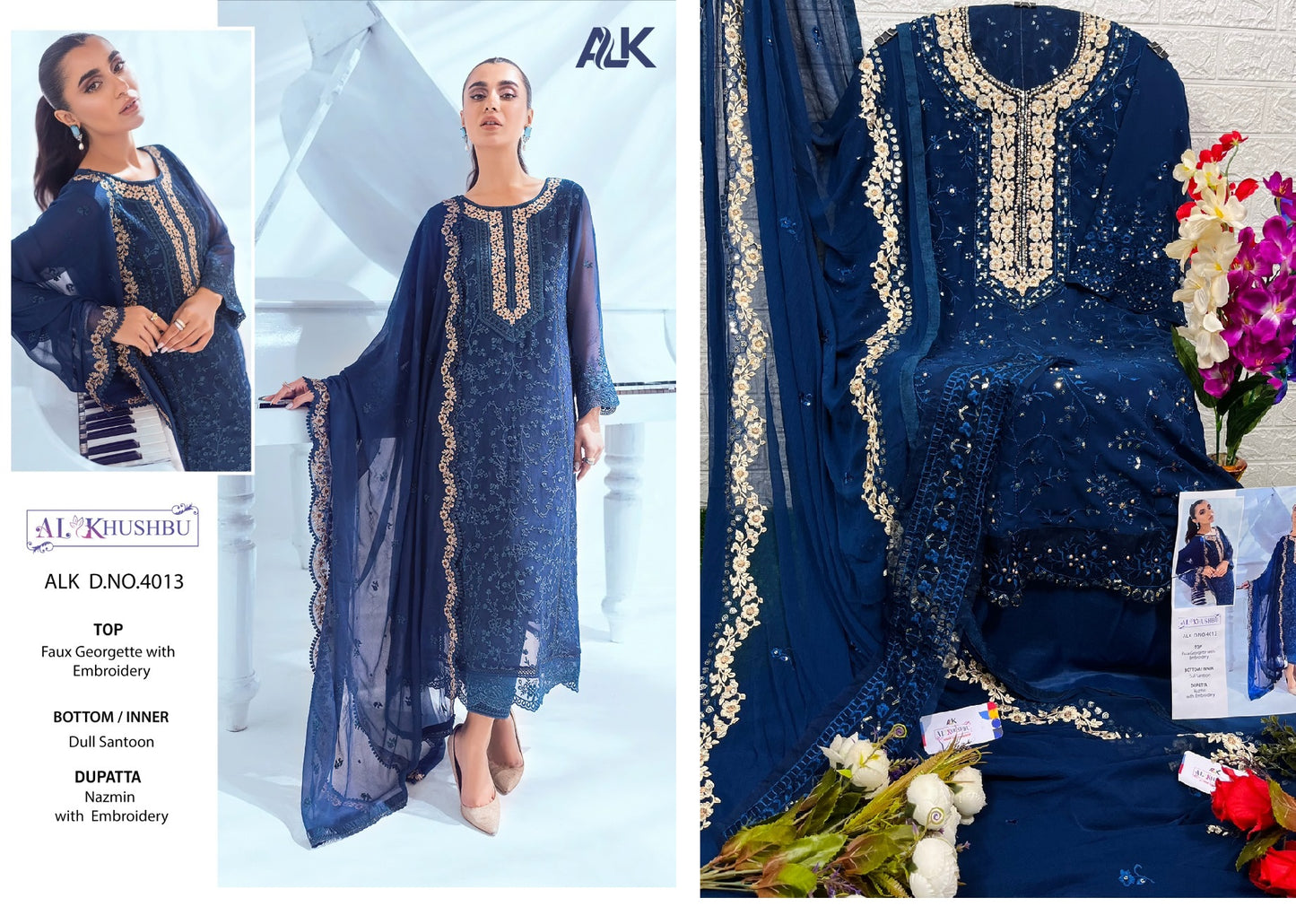 4013 Alk Pakistani Salwar Suits