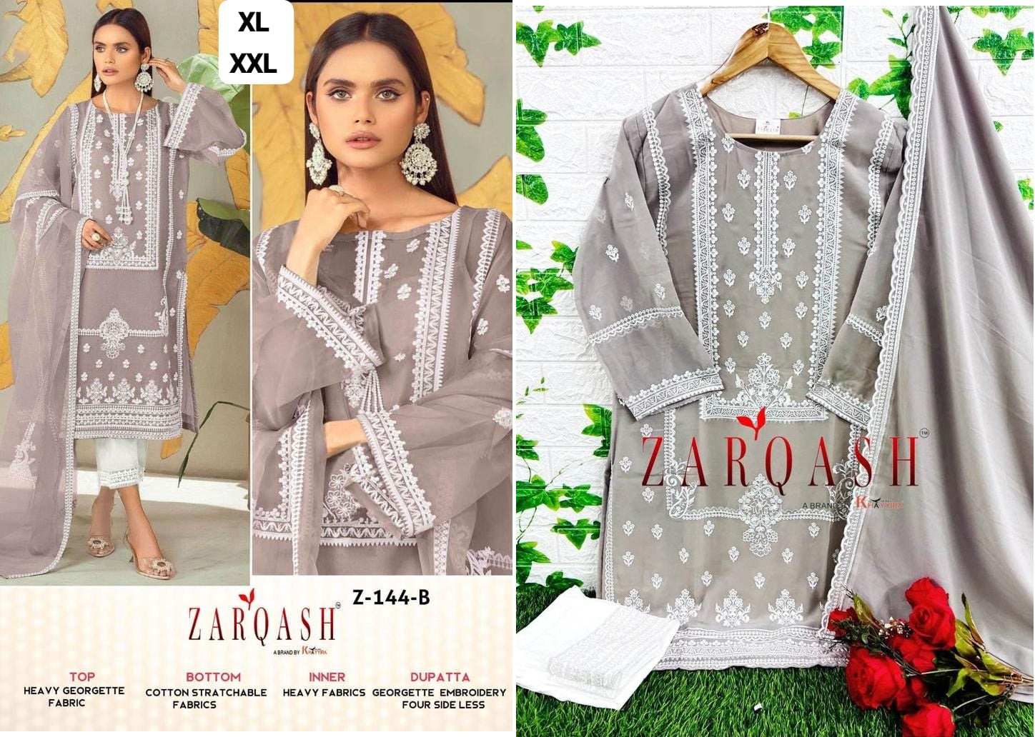 Z-144B Zarqash Pakistani Readymade Suits