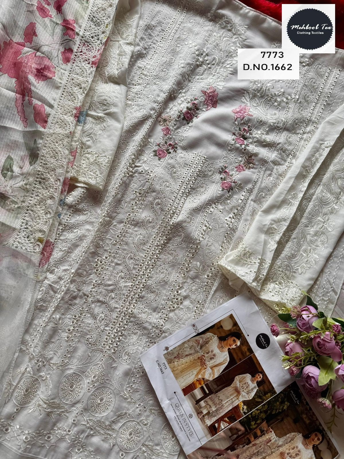 1662 Mehboob Tex Embroidery Pakistani Salwar Suits