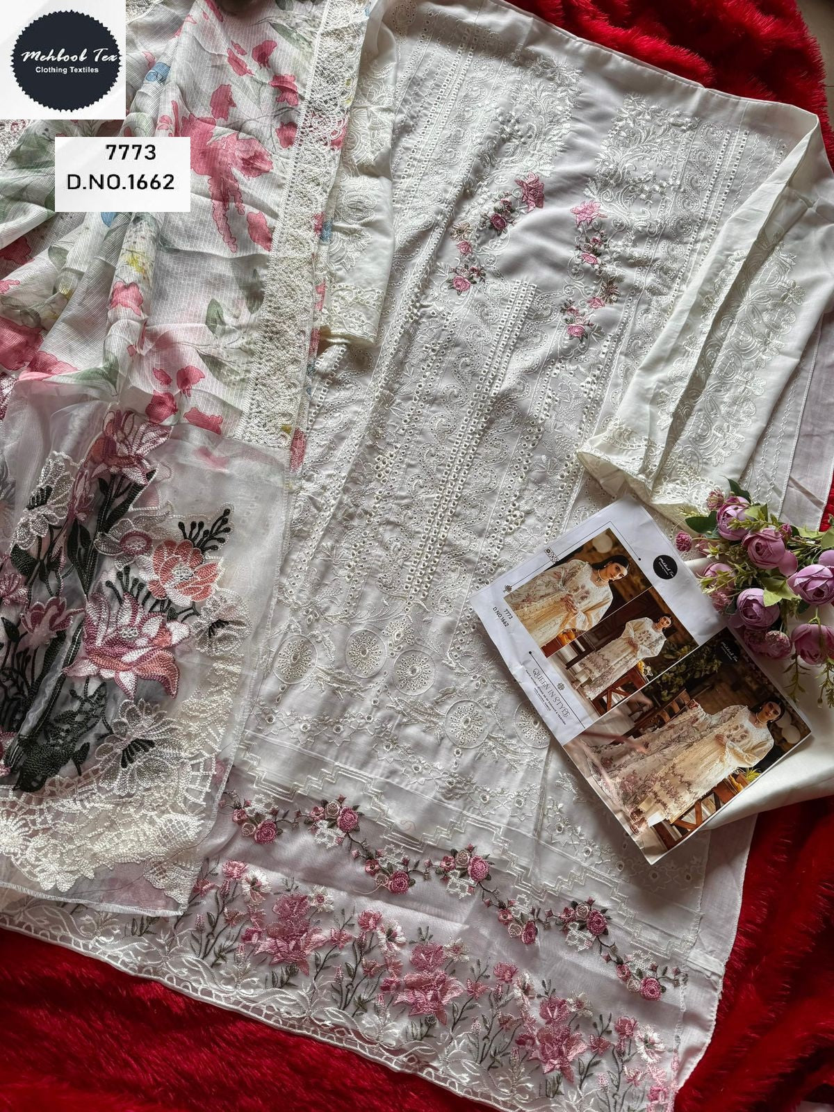 1662 Mehboob Tex Embroidery Pakistani Salwar Suits