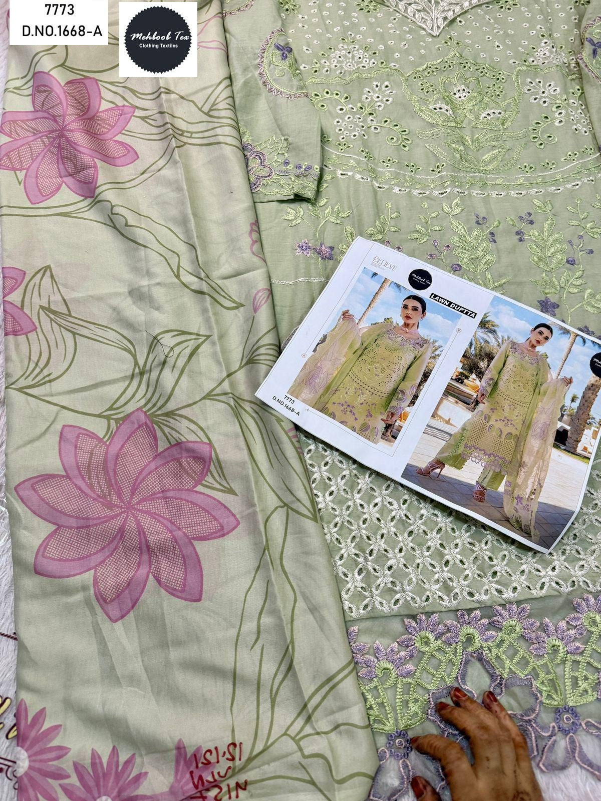 1668-A Mehboob Tex Viscose Pakistani Salwar Suits