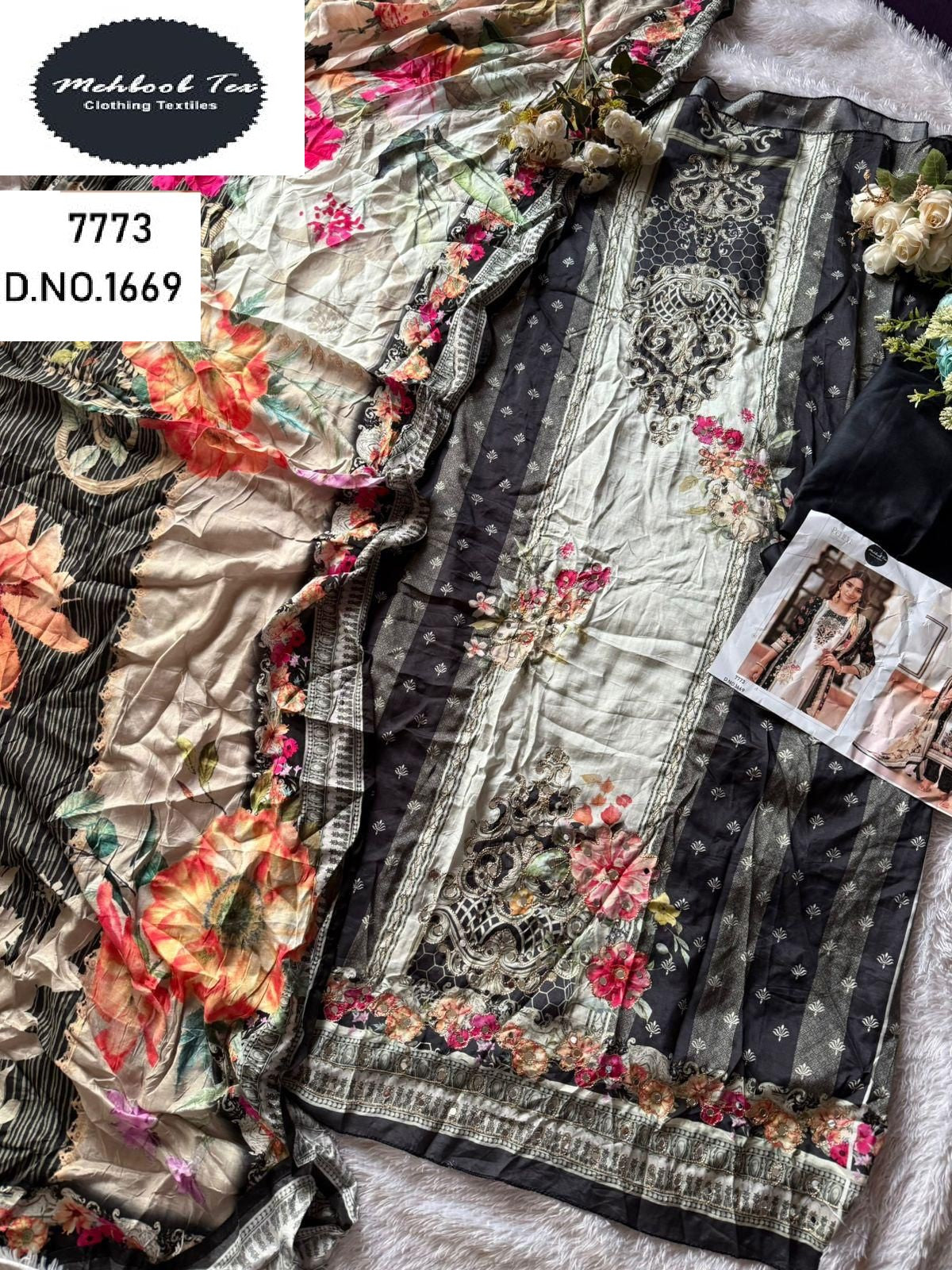 1669 Mehboob Tex Printed Karachi Unstitched Suits