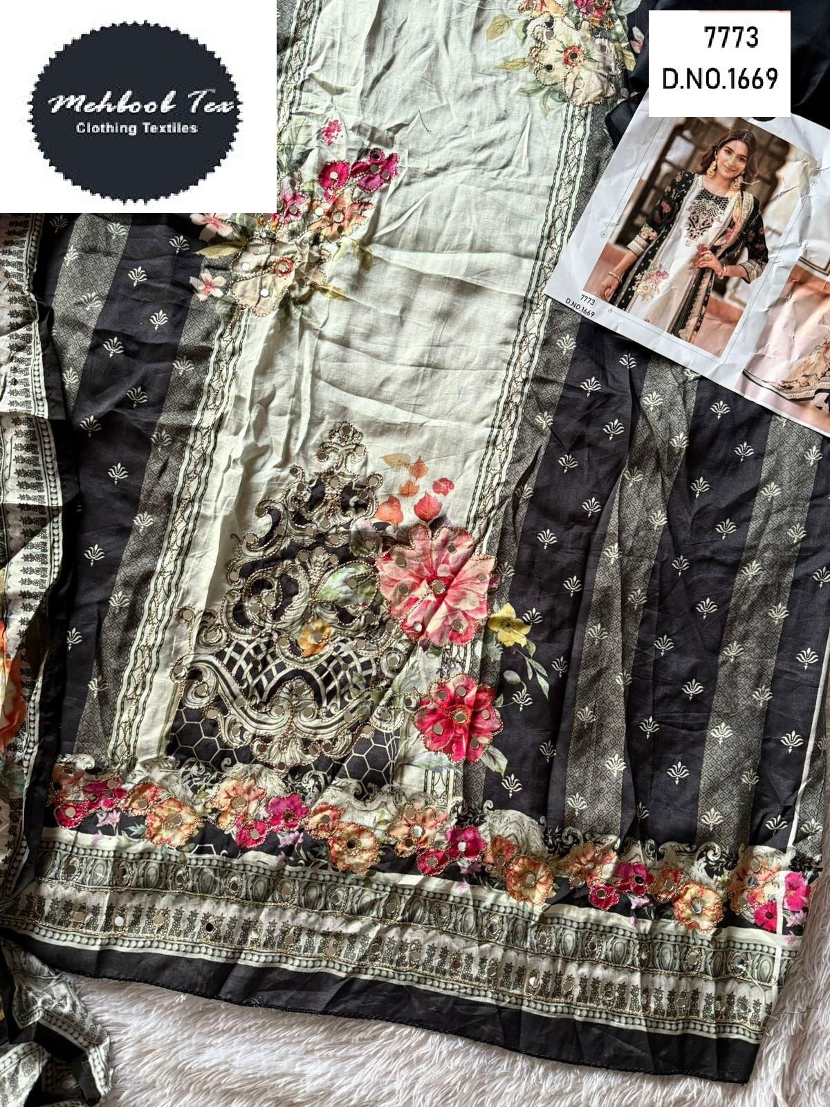 1669 Mehboob Tex Printed Karachi Unstitched Suits