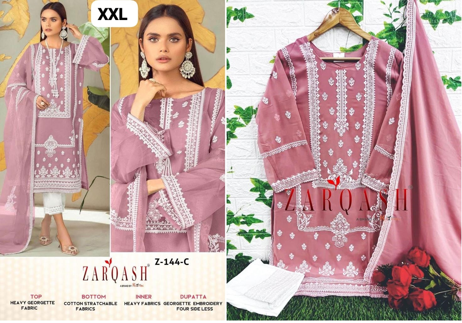 Z-144C Zarqash Pakistani Readymade Suits