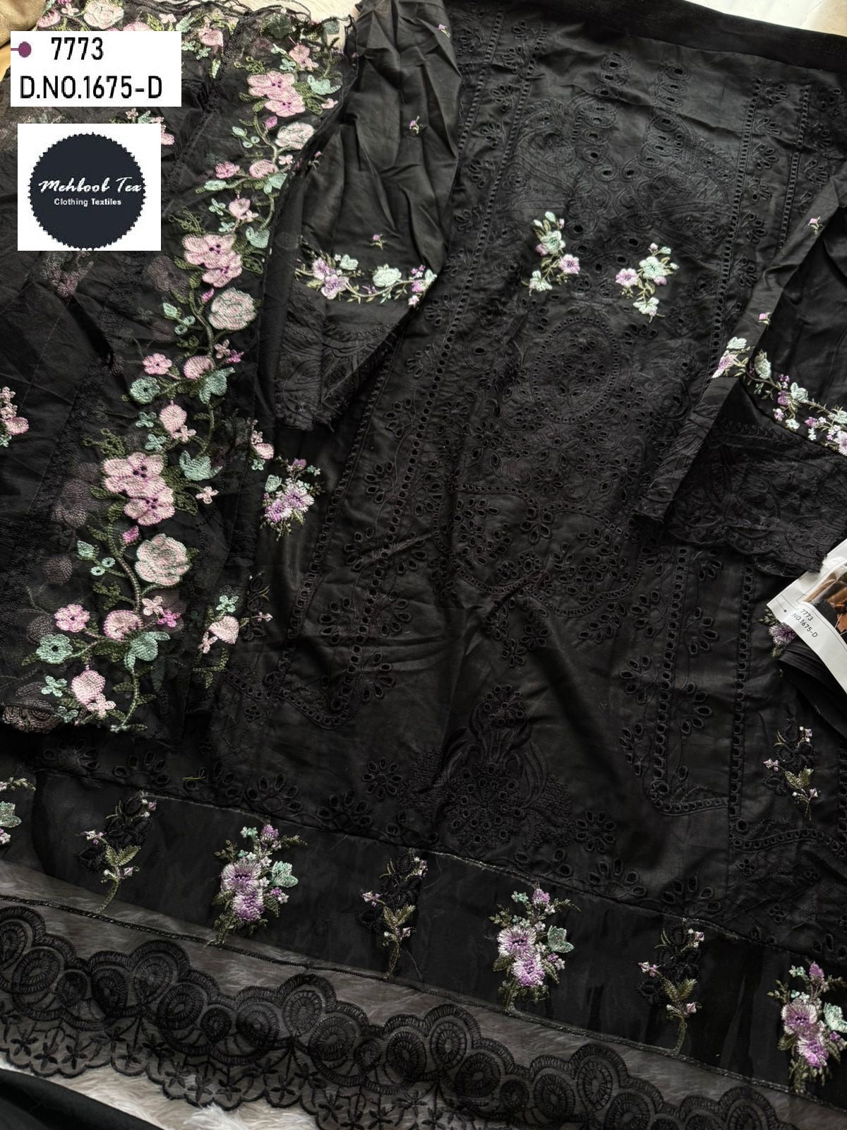 1675-D Mehboob Tex Embroidery Pakistani Salwar Suits