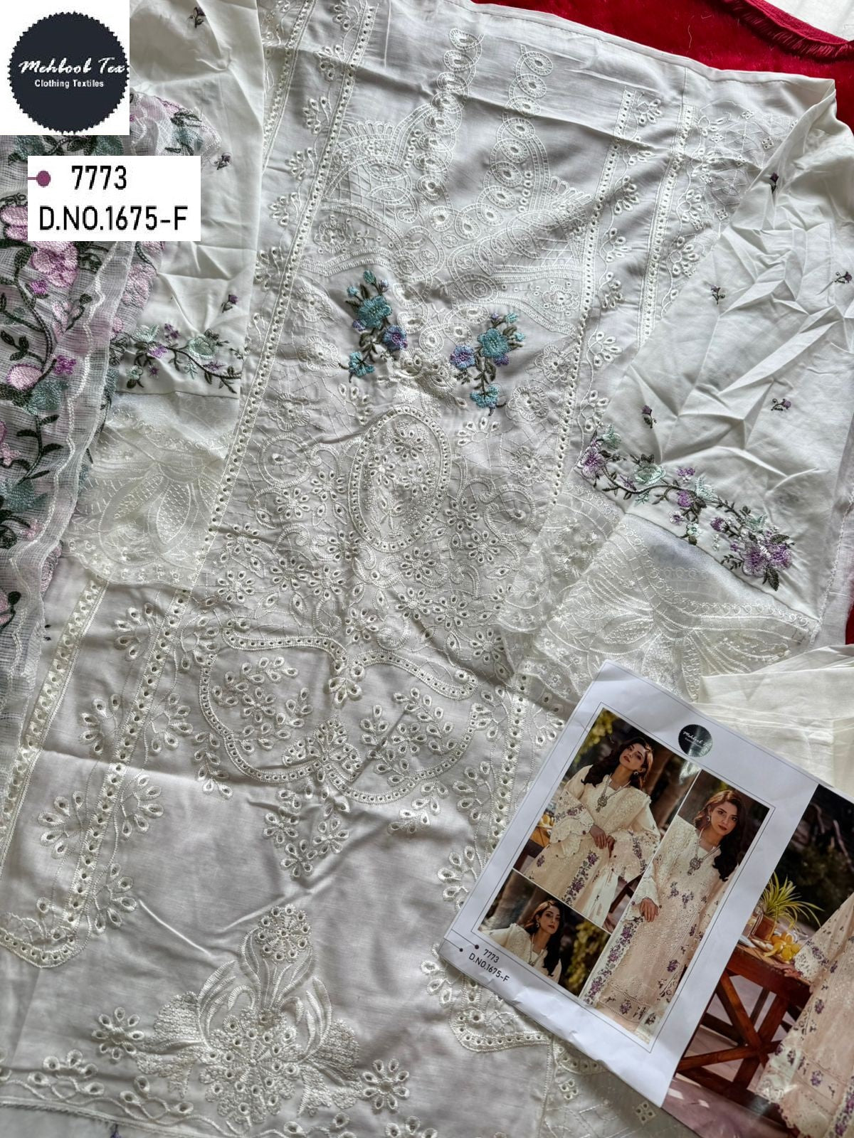 1675-F Mehboob Tex Pure Cotton Pakistani Salwar Suits
