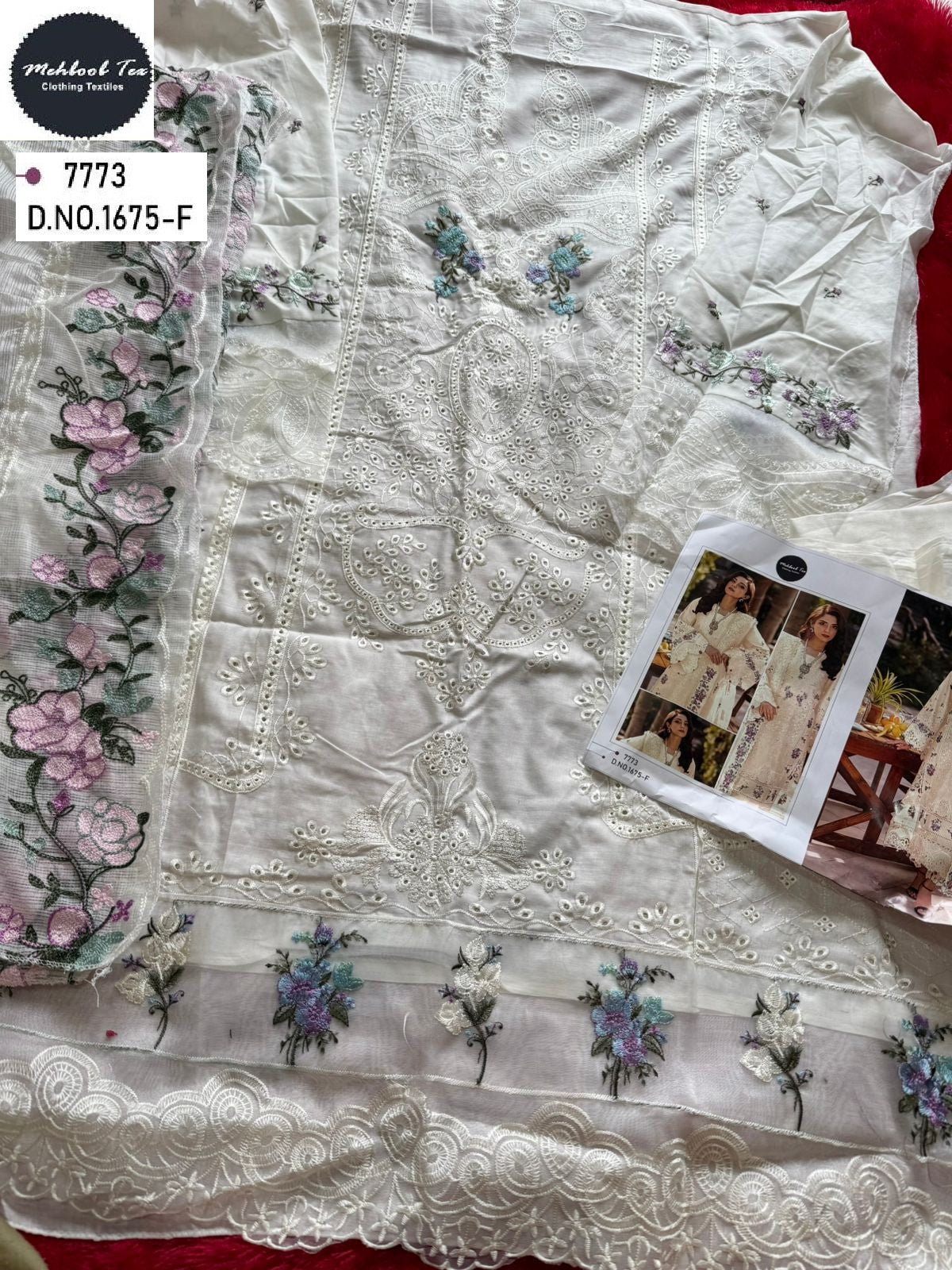 1675-F Mehboob Tex Pure Cotton Pakistani Salwar Suits