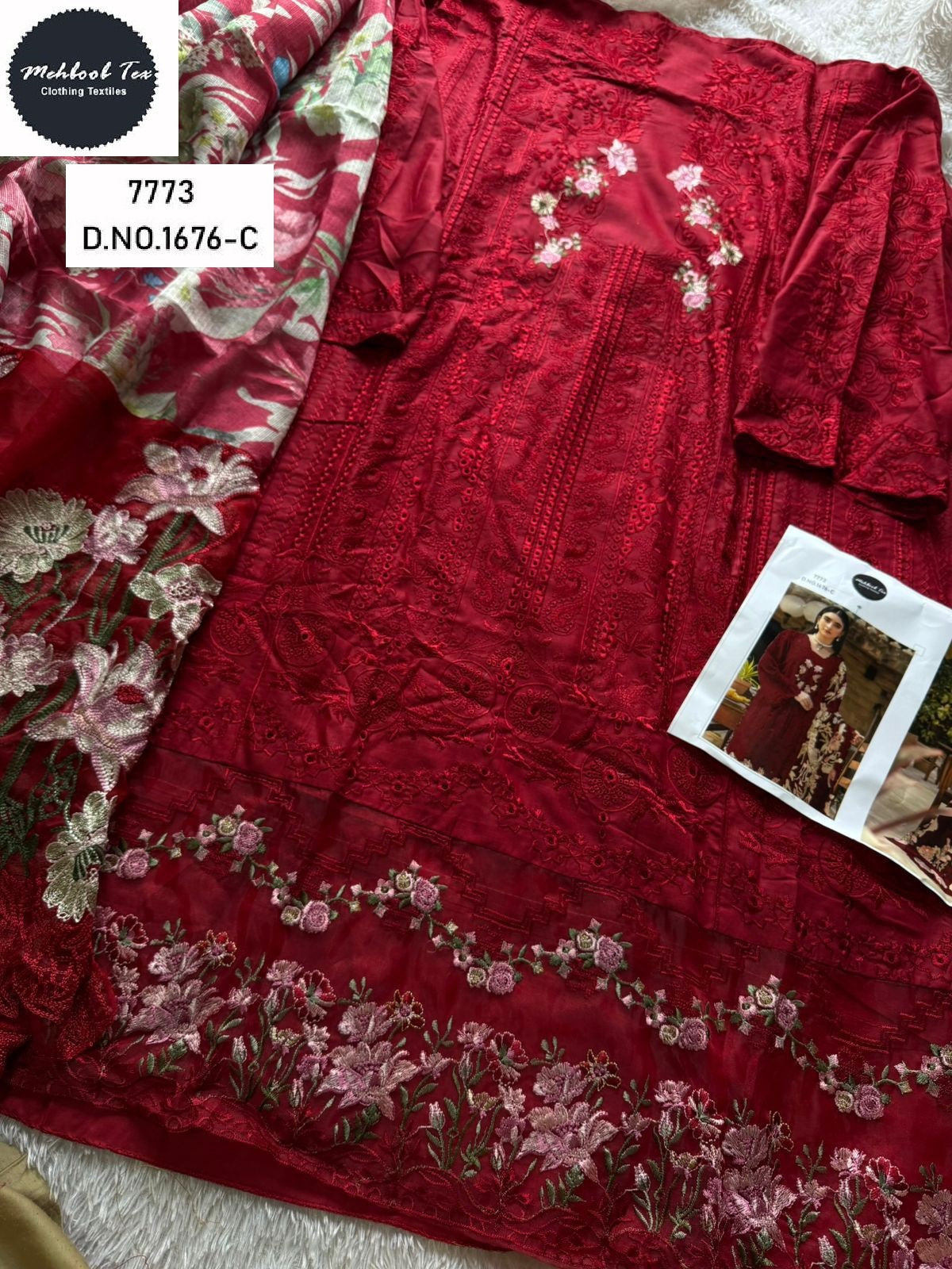 1676-C Mehboob Tex Pure Cotton Pakistani Salwar Suits