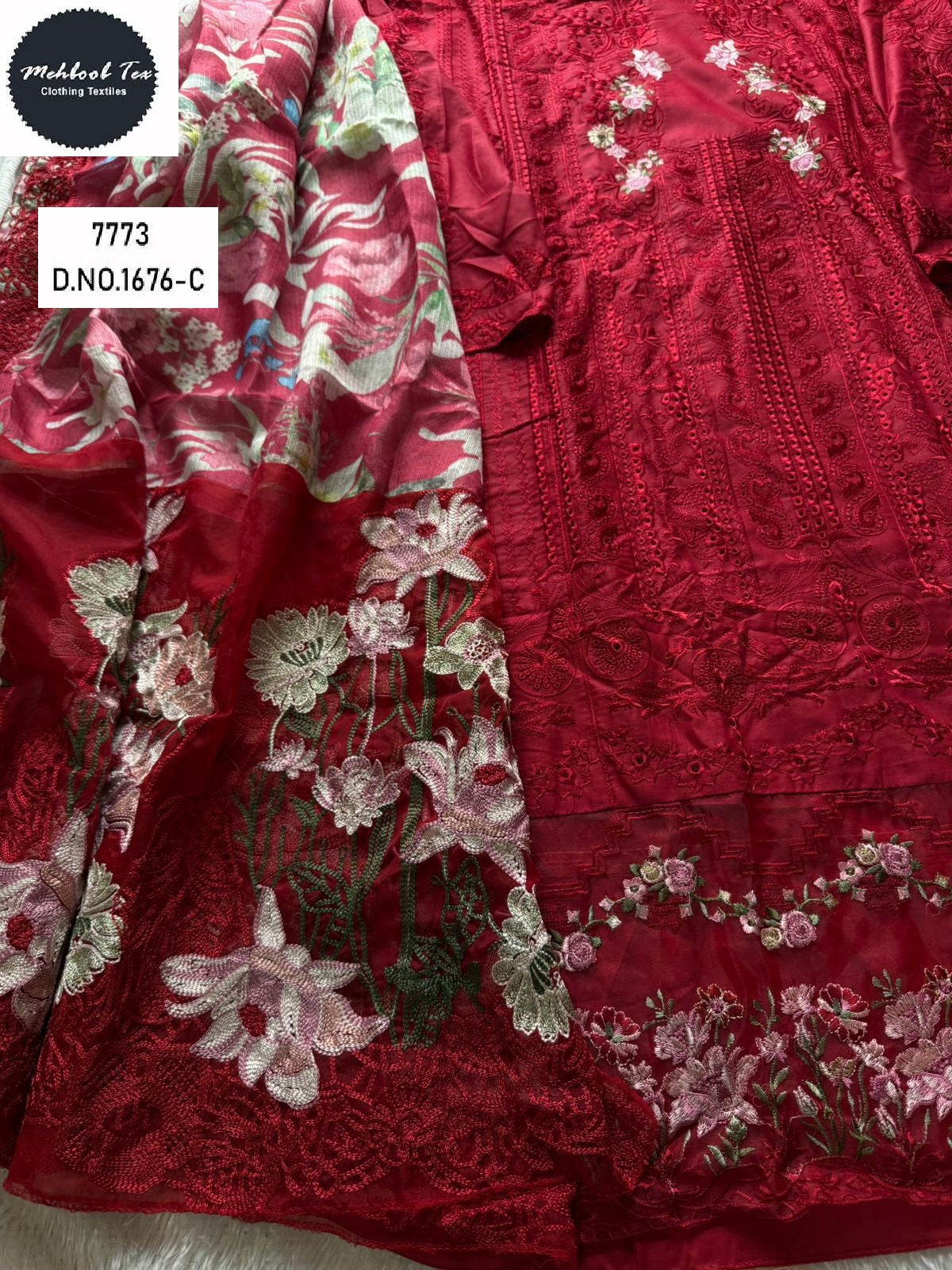 1676-C Mehboob Tex Pure Cotton Pakistani Salwar Suits