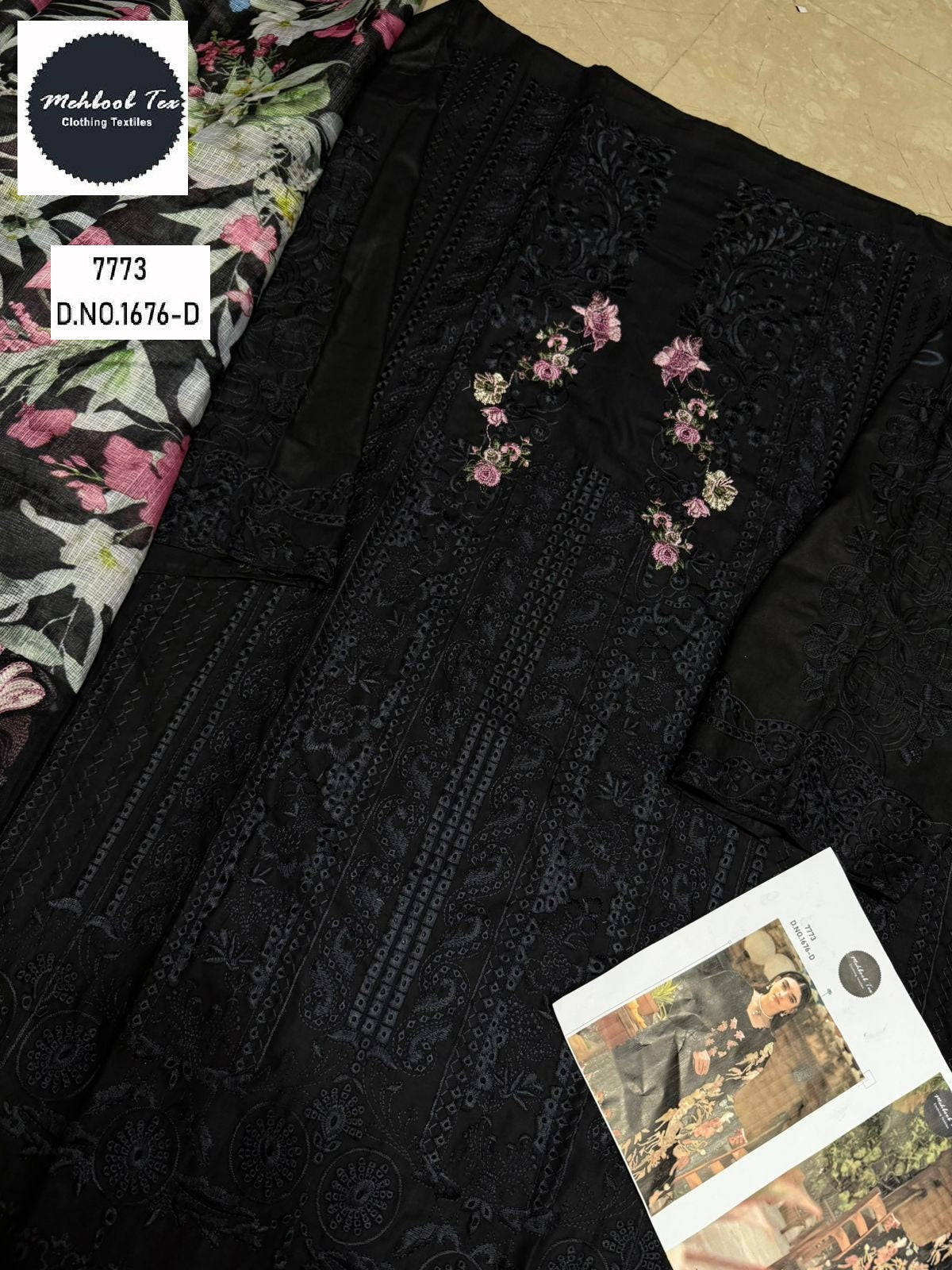 1676-D Mehboob Tex Embroidery Pakistani Salwar Suits