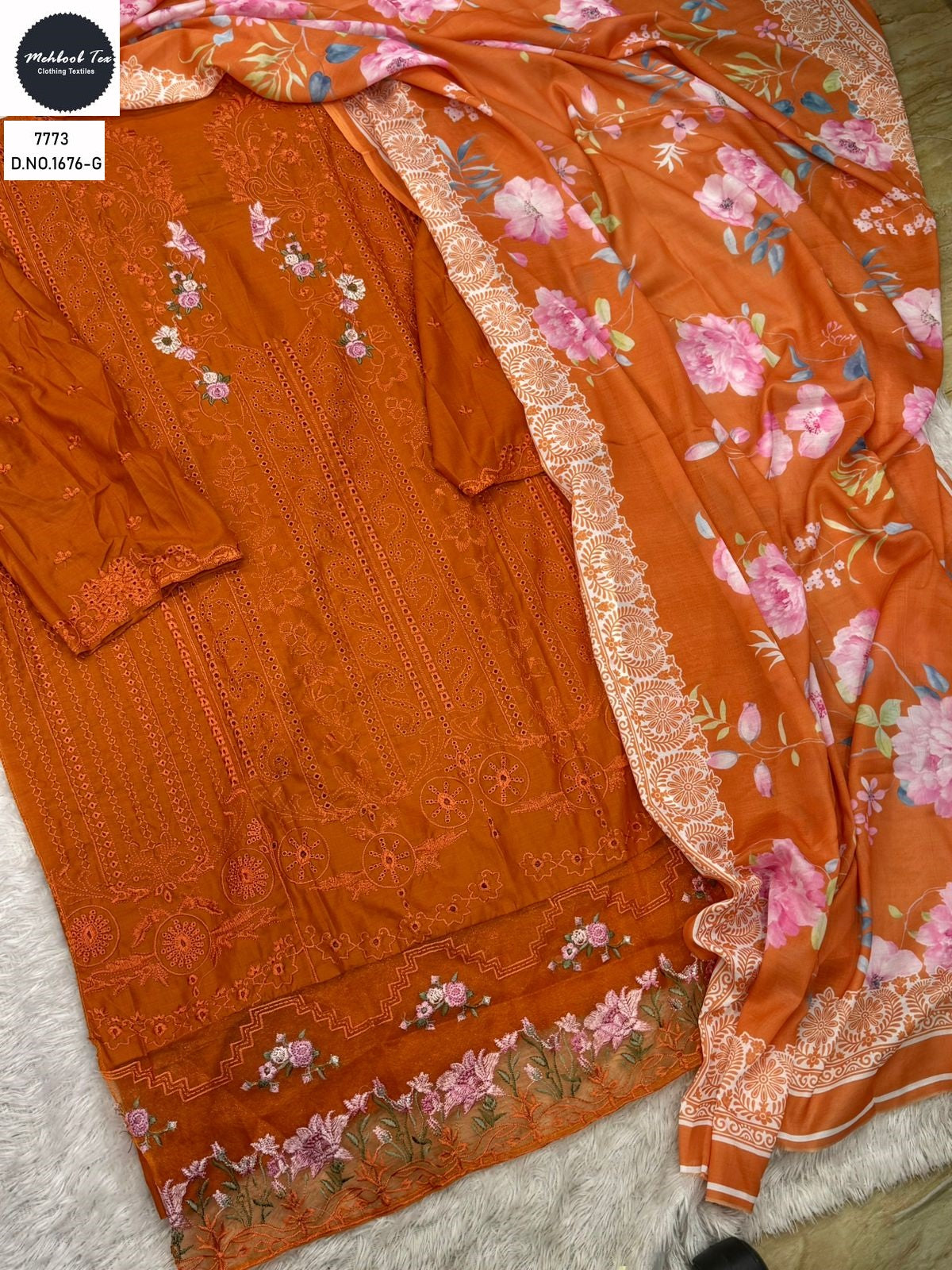 1676-G Mehboob Tex Pure Cotton Pakistani Salwar Suits