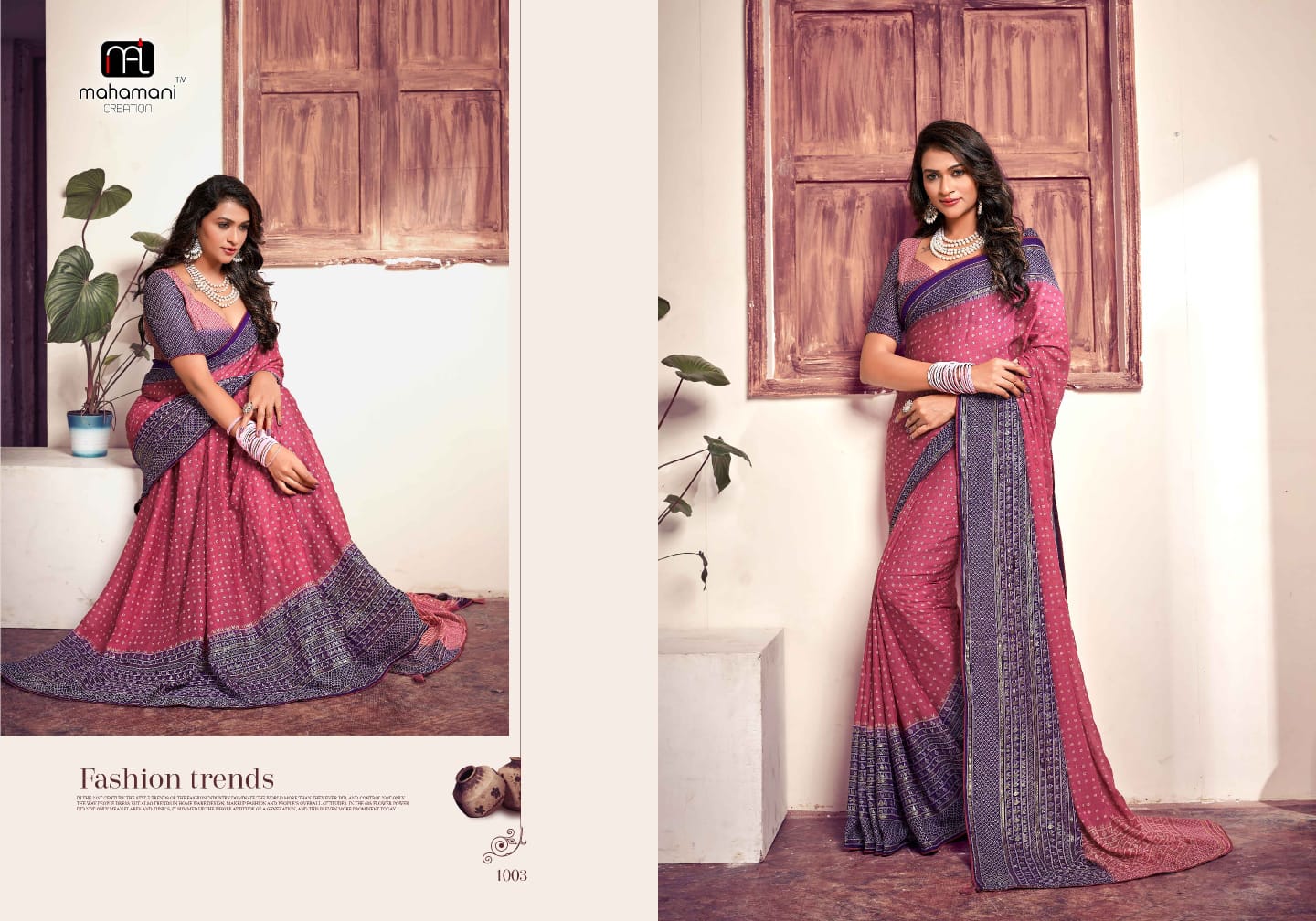 1003 Madhurika Mahamani Creation Sarees