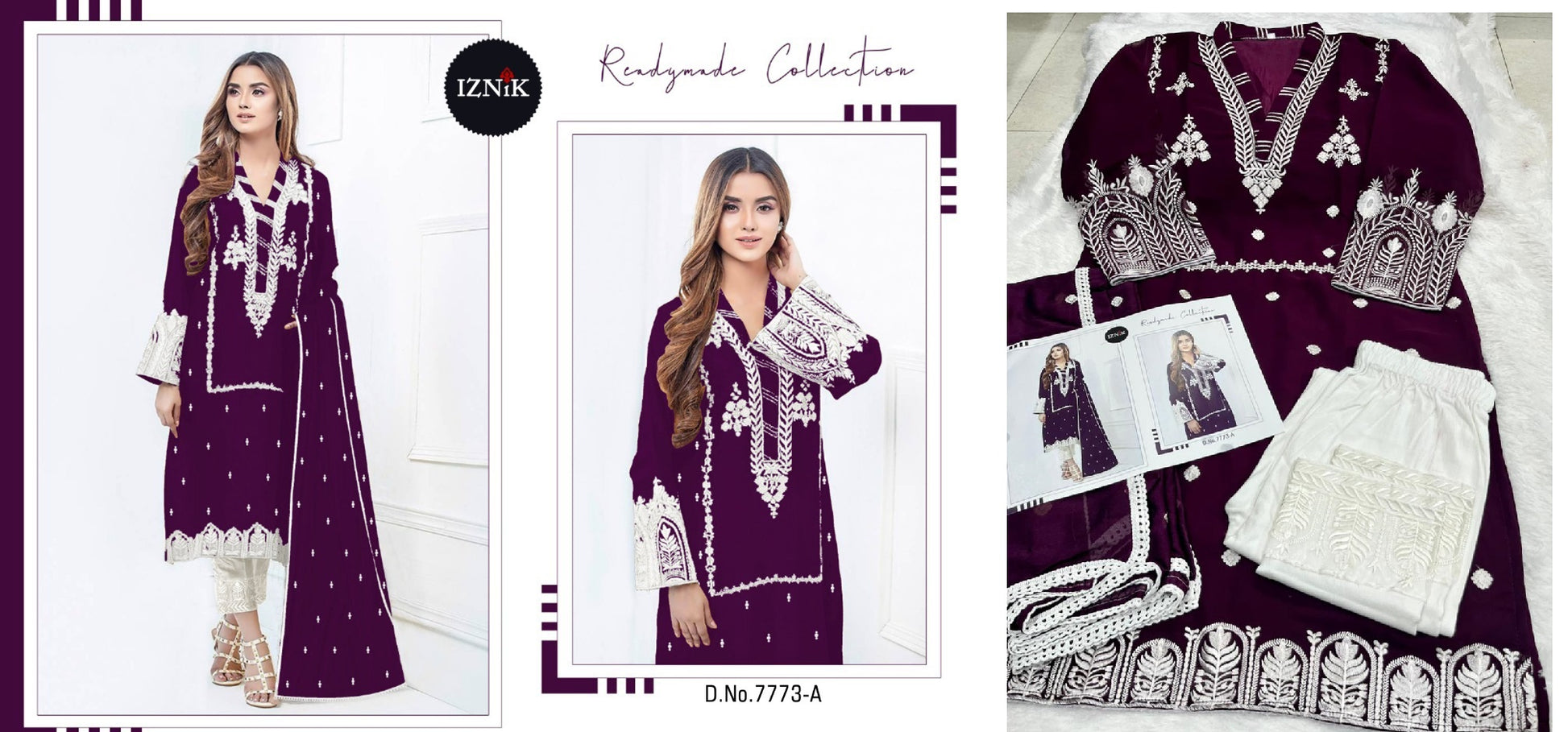 7773-A Iznik Pakistani Readymade Suits