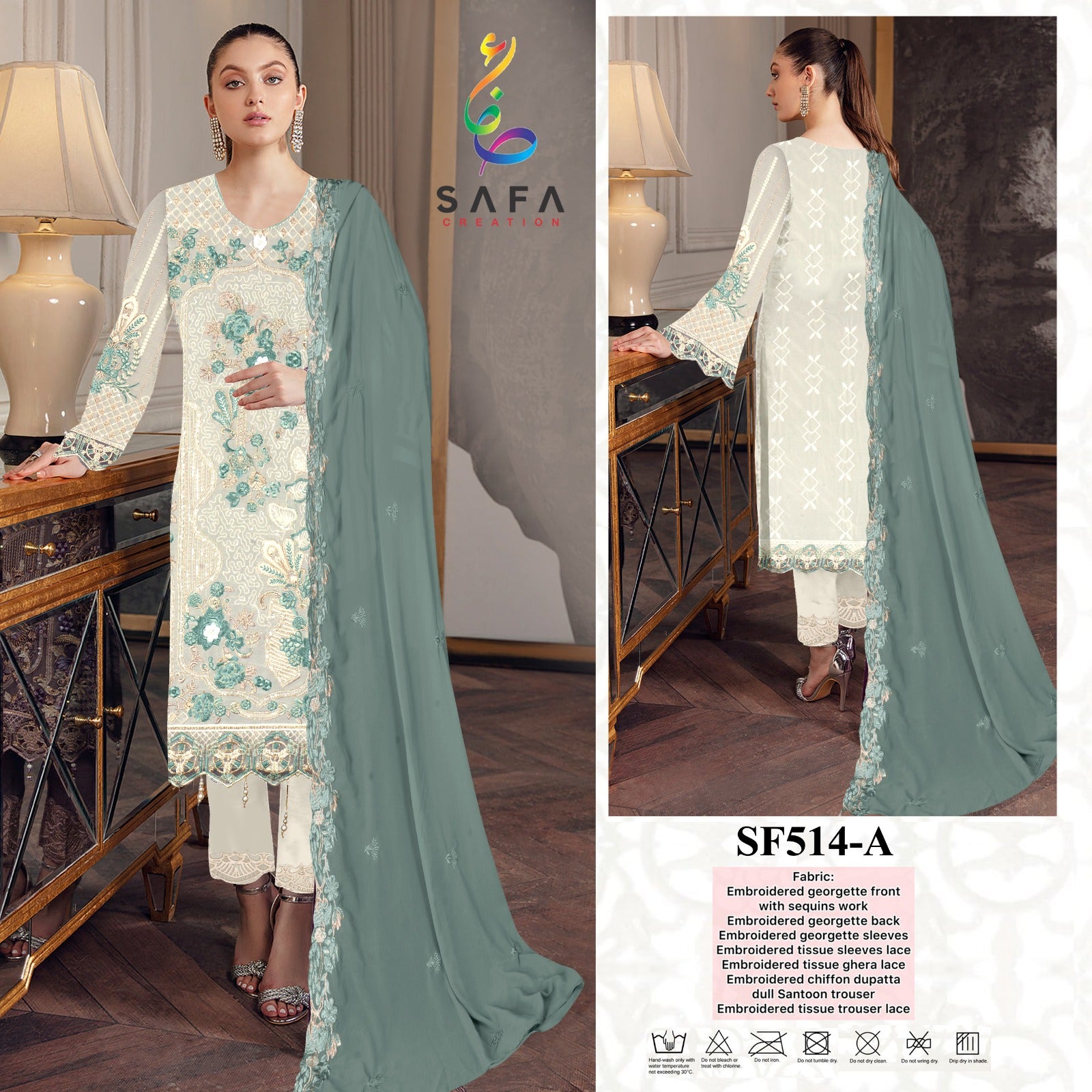 514-A Safa Creation Pakistani Readymade Suits