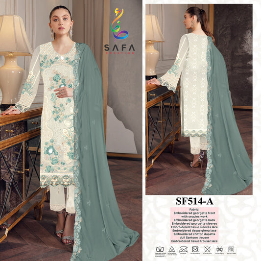 514-A Safa Creation Pakistani Readymade Suits